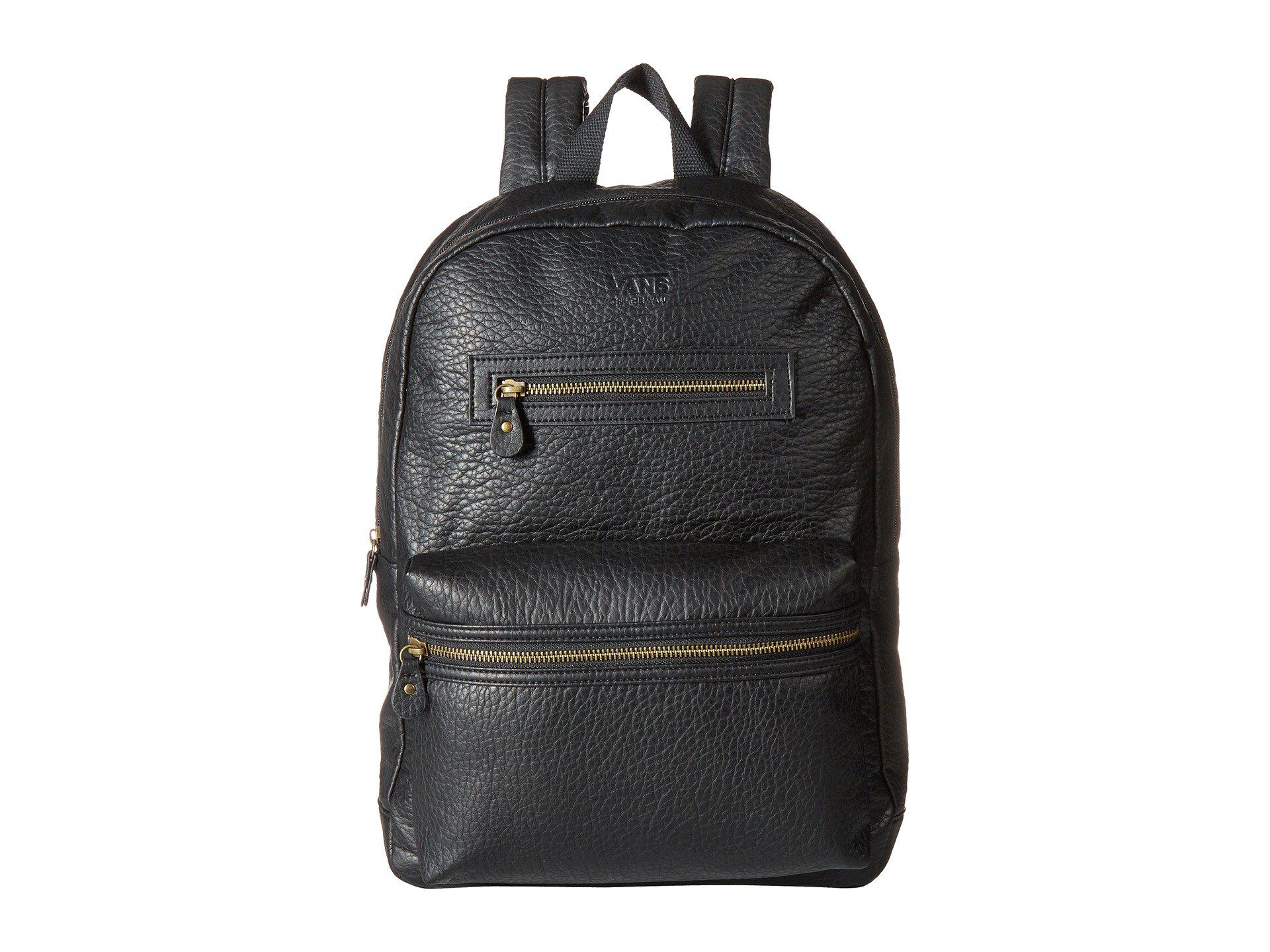 vans leather backpack