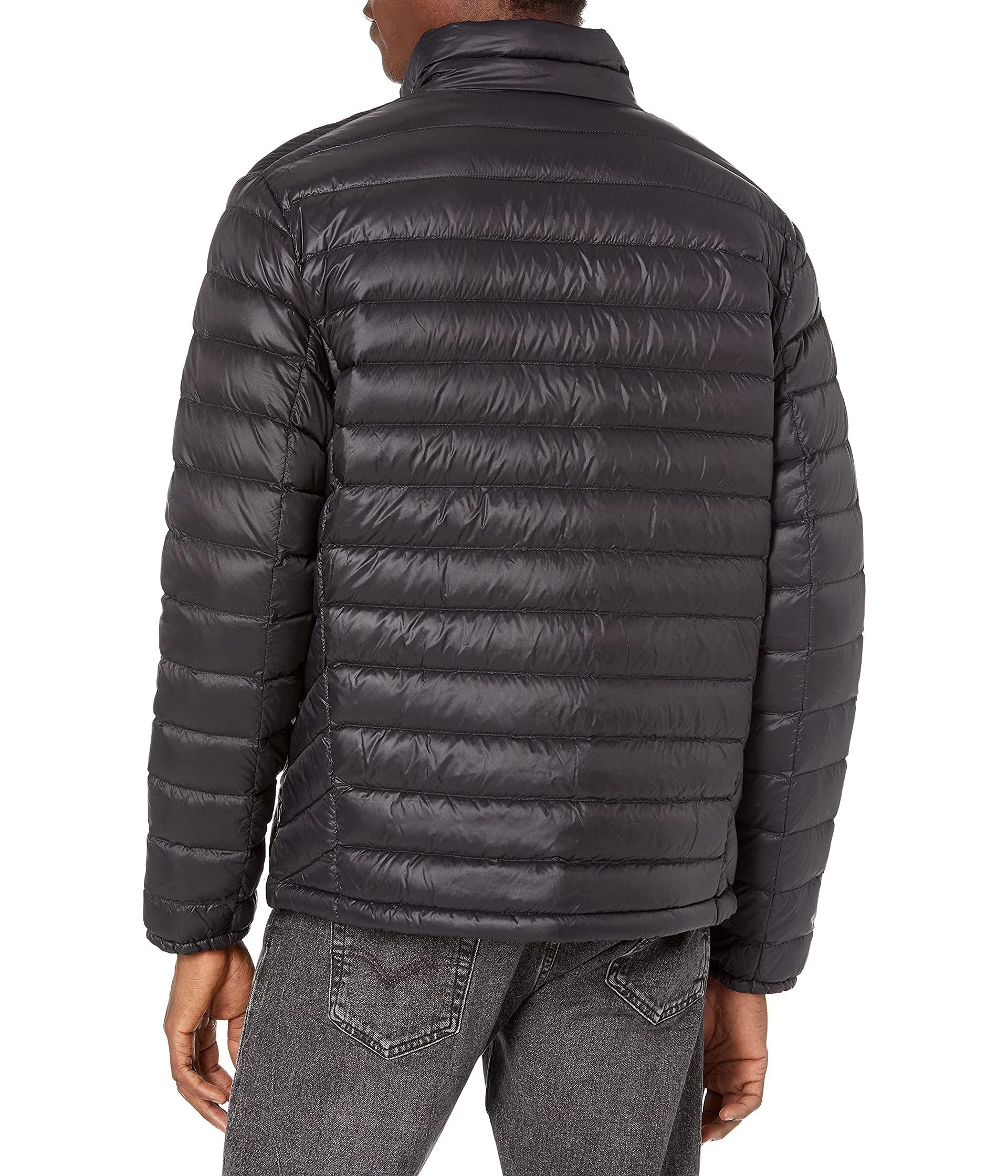 Calvin Klein Fleece Packable Down Jacket in Black for Men | Lyst