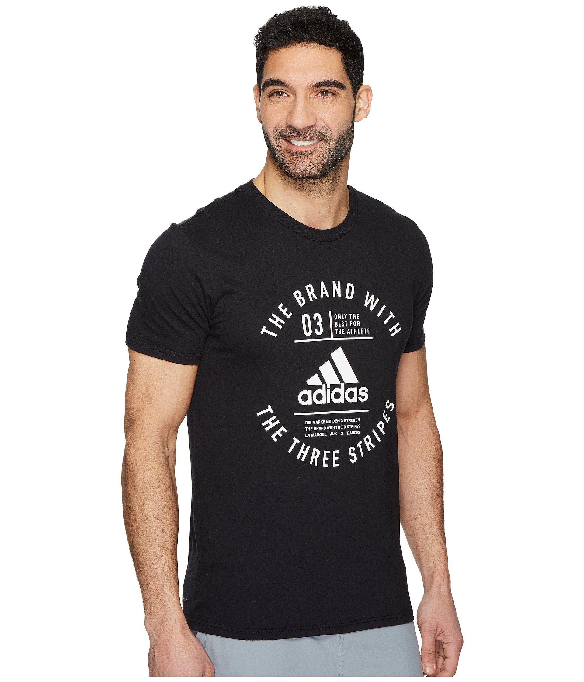 adidas 3 stripe life shirt