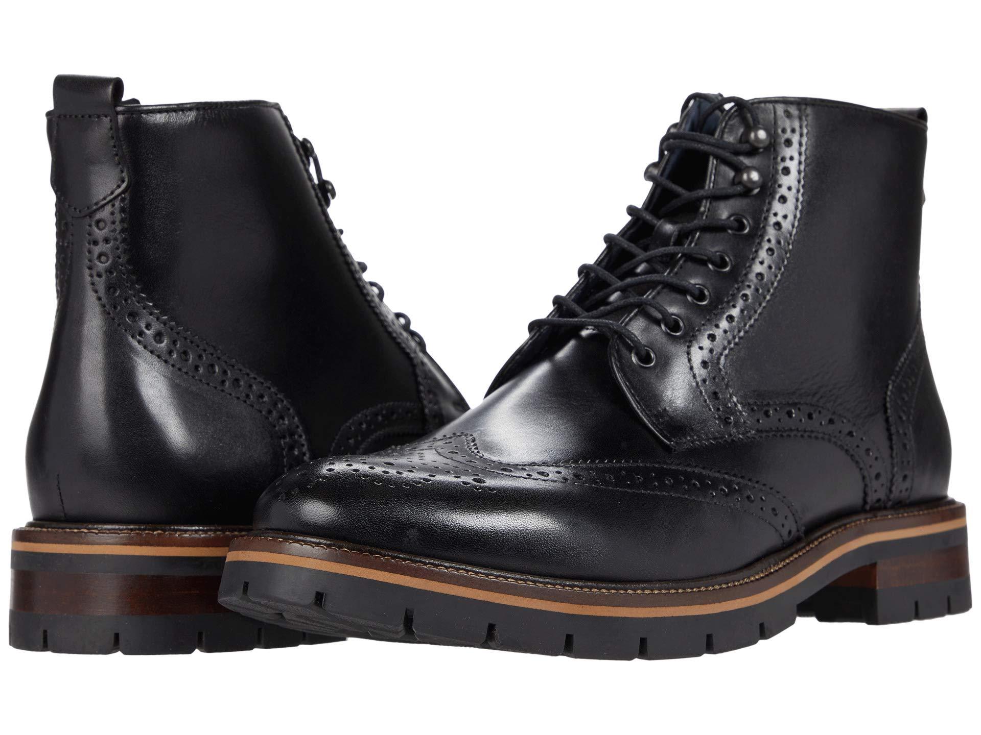 johnston & murphy cody wing tip zip boot