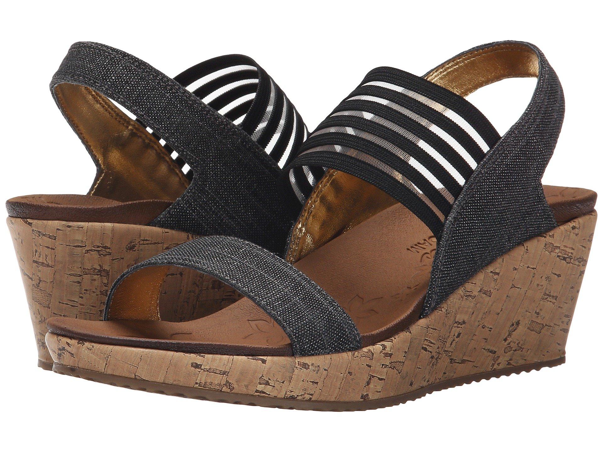 skechers cali women's beverlee smitten kitten wedge sandal