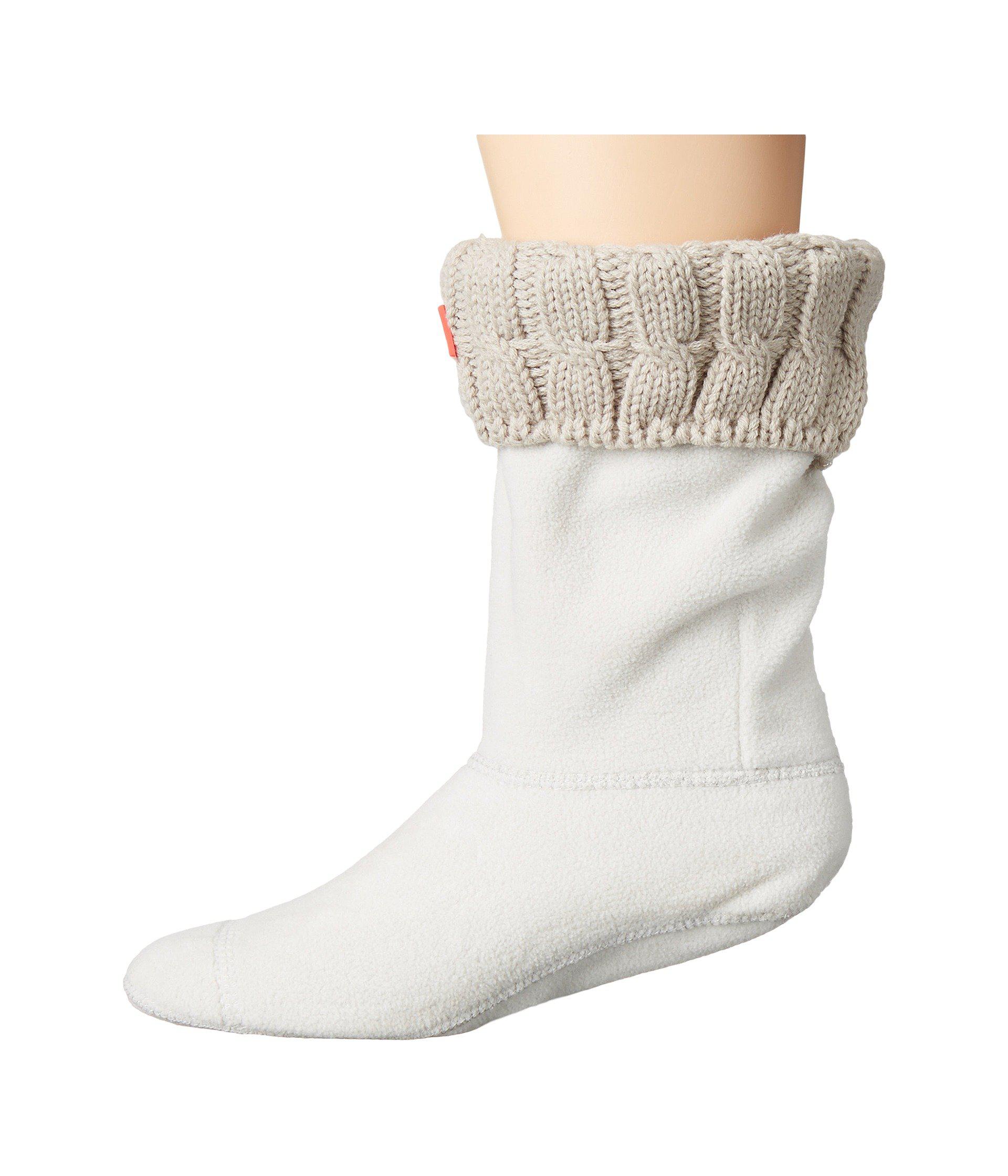 Lyst - HUNTER 6 Stitch Cable Boot Sock - Short (greige) Women's Crew ...