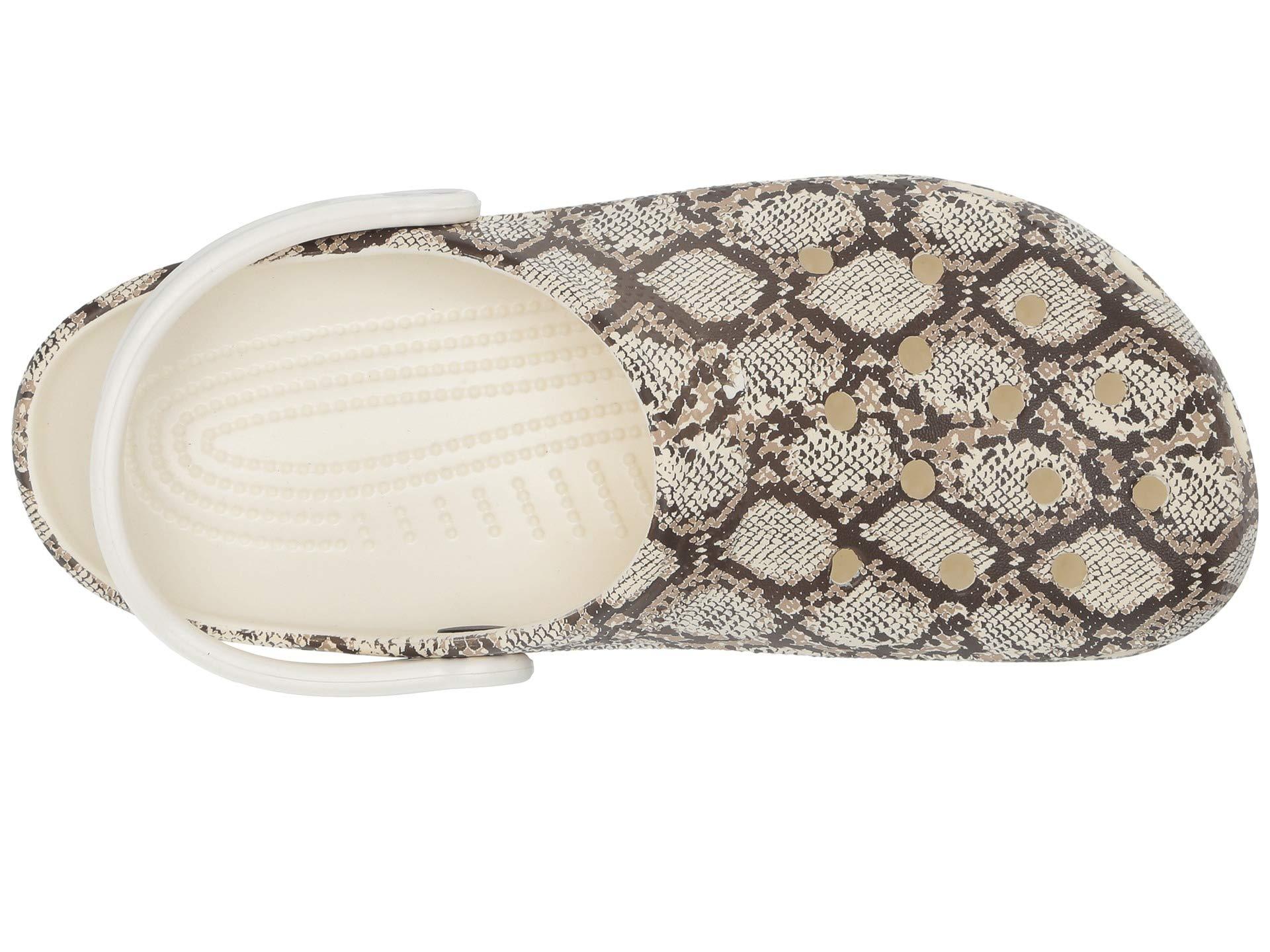 classic snake print clog