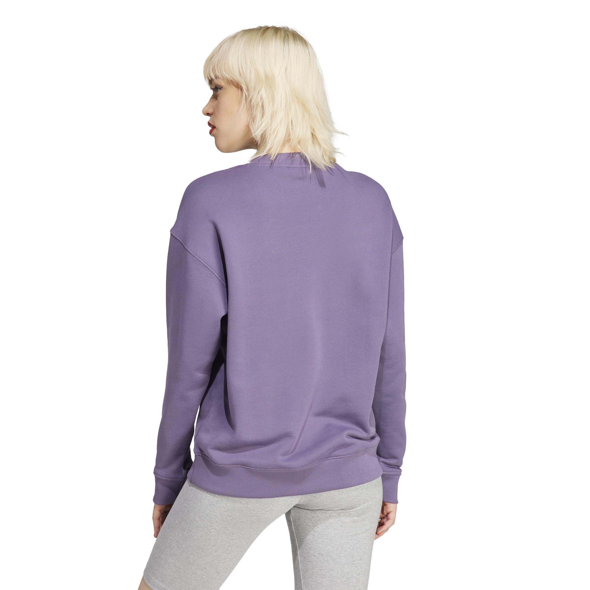 Adidas mod trefoil crew sweat purple hotsell