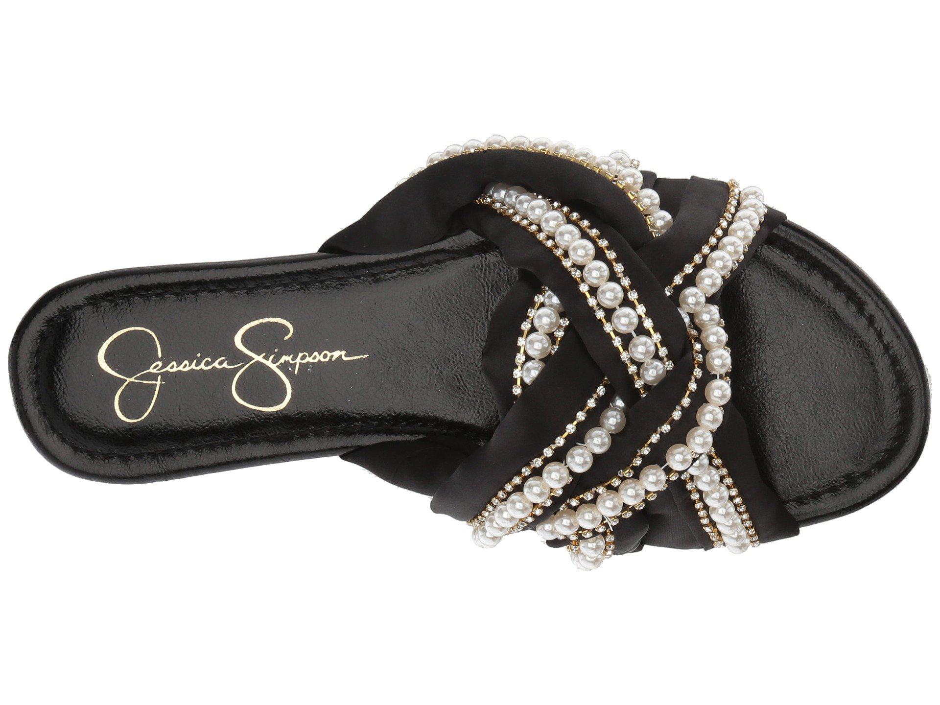 jessica simpson rhondalin beaded slides