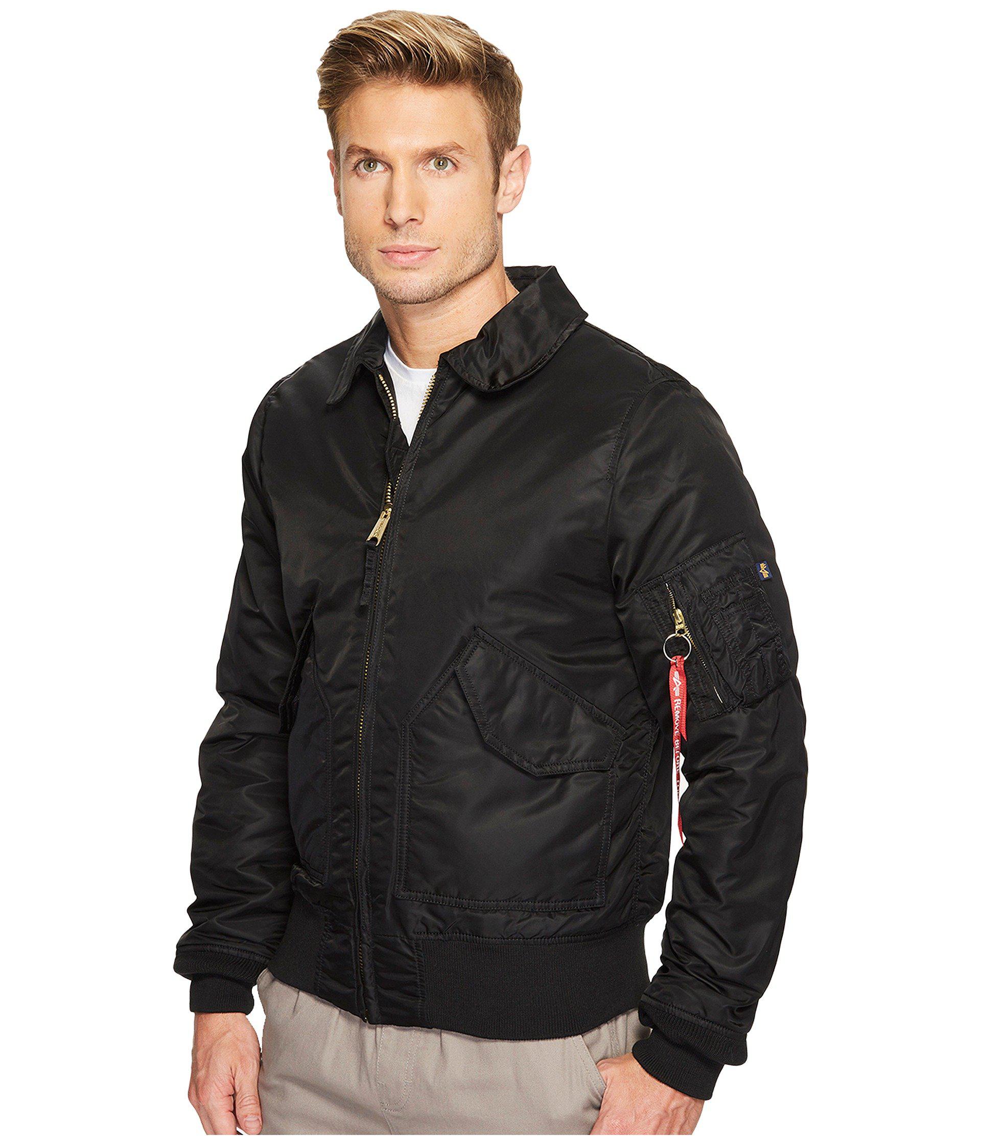 Alpha Industries Cwu 45/p Slim Fit Jacket in Black for Men | Lyst
