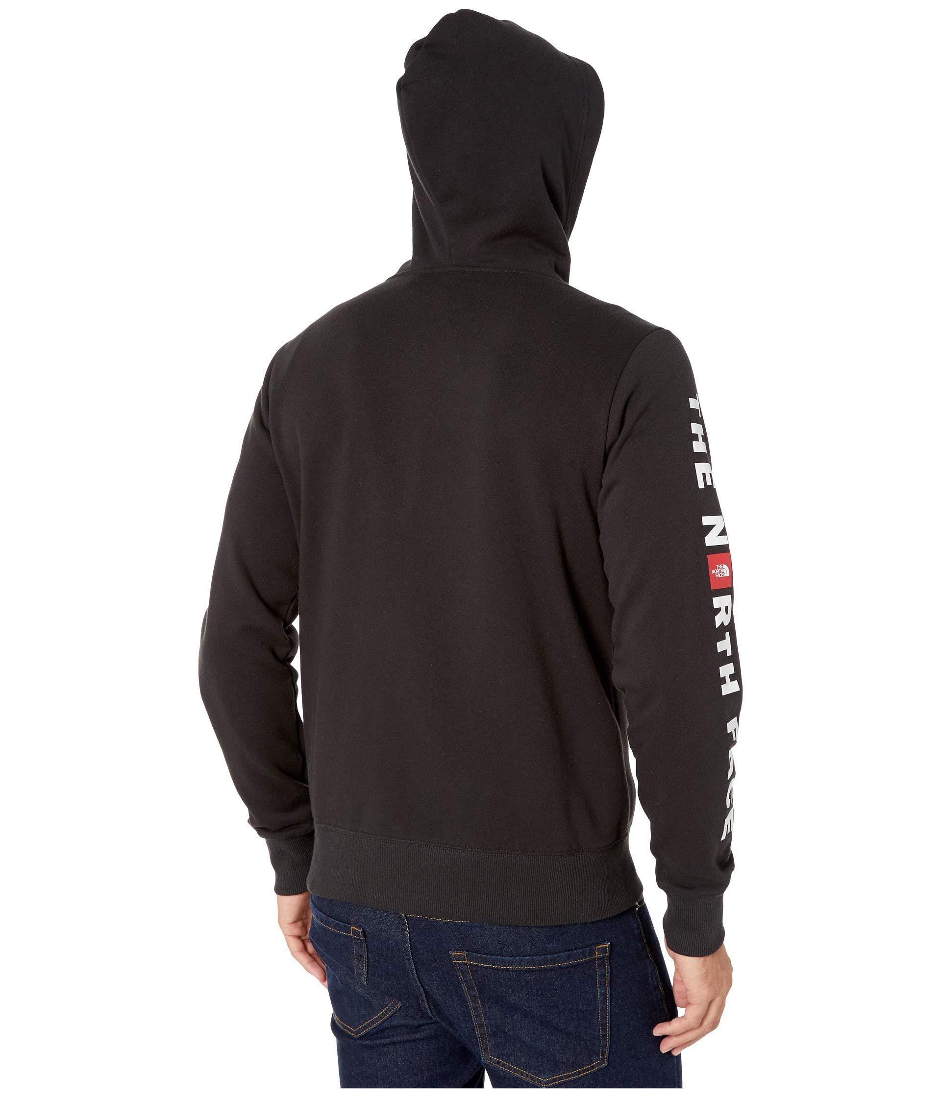 The North Face Cotton Red Box Patch Full Zip Hoodie In Black For Men Lyst