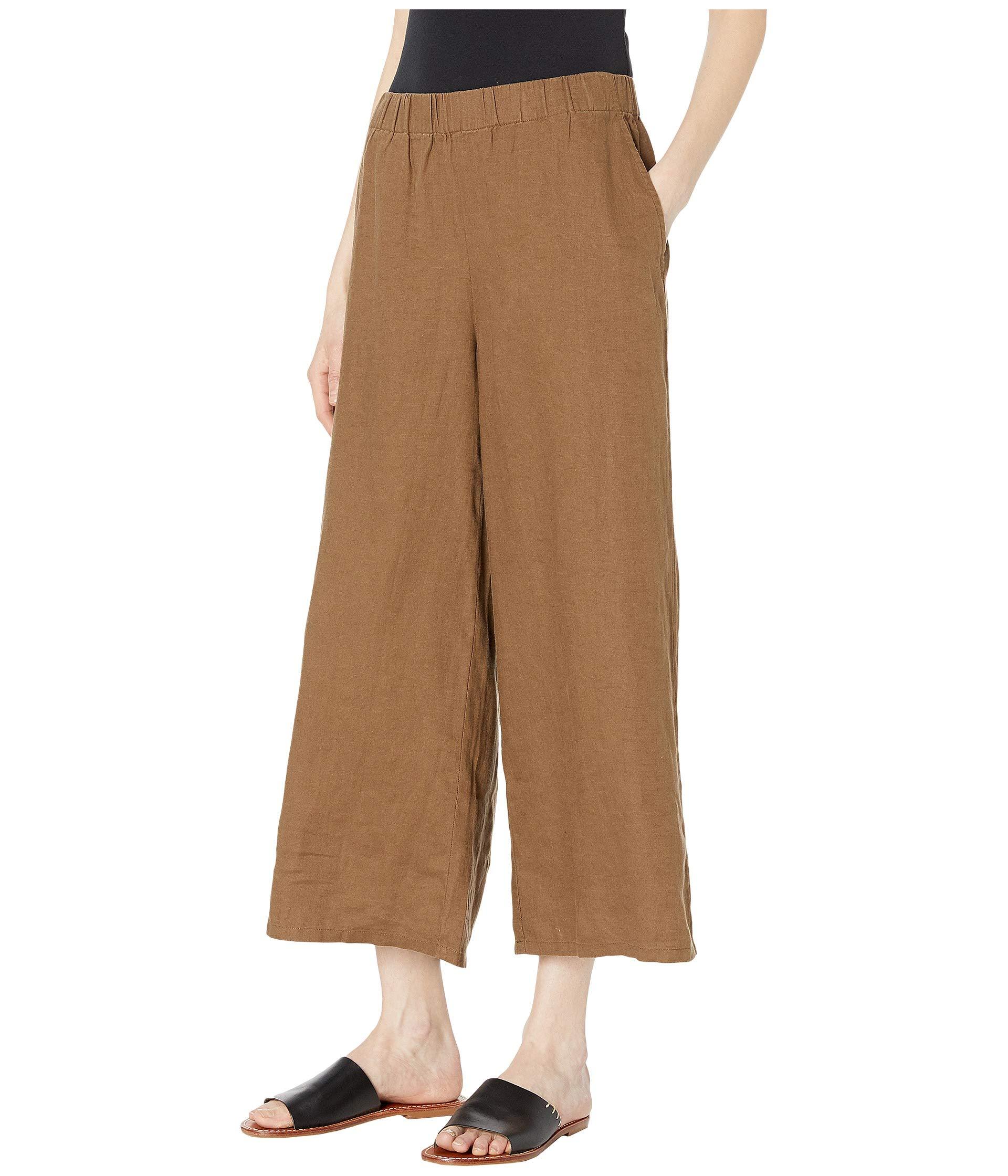 eileen fisher wide leg crop pants