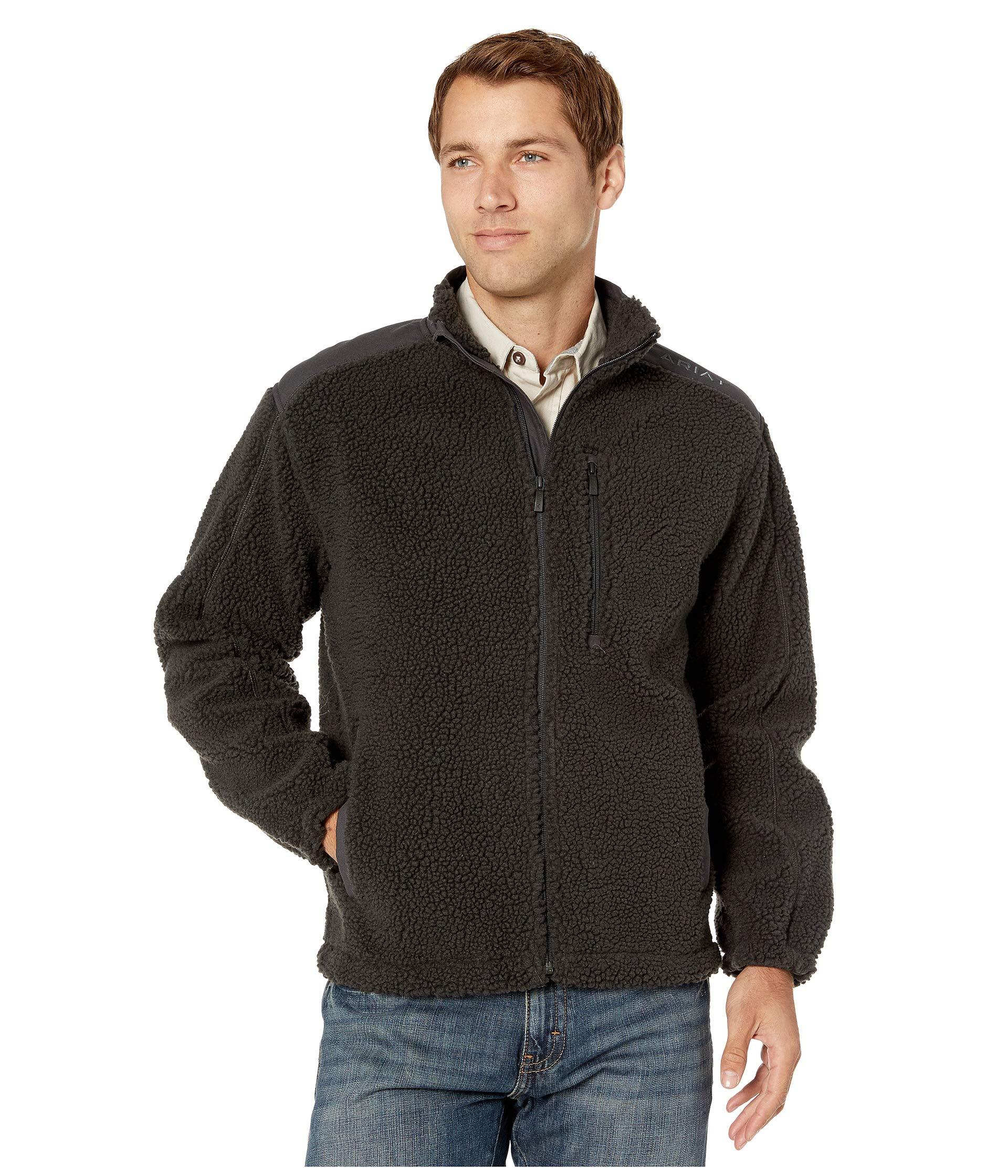 Ariat El Capitan Pile Fleece Full Zip Sweater in Gray for Men - Lyst