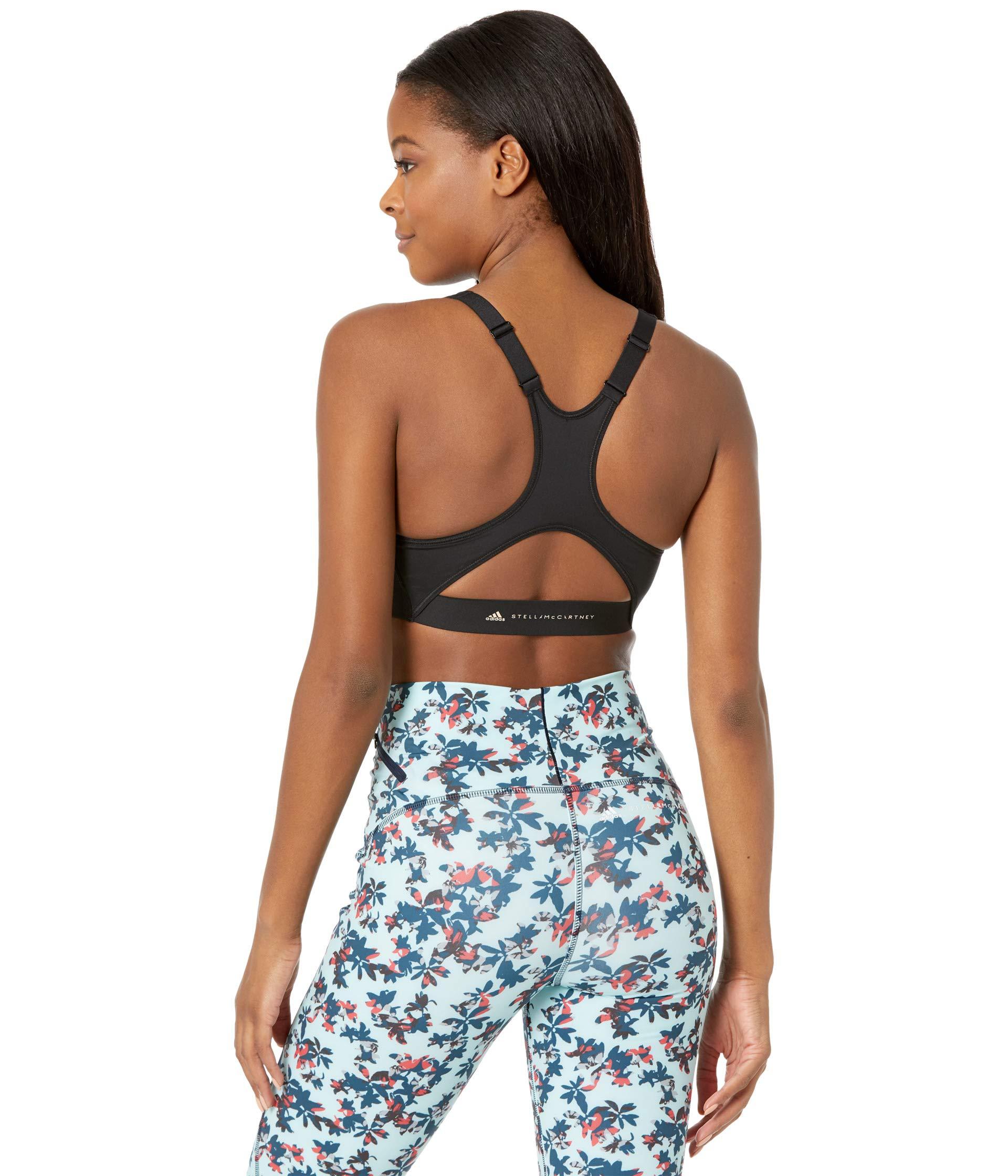 adidas By Stella McCartney Synthetic Truepur Bra Fu0740 in Black - Lyst