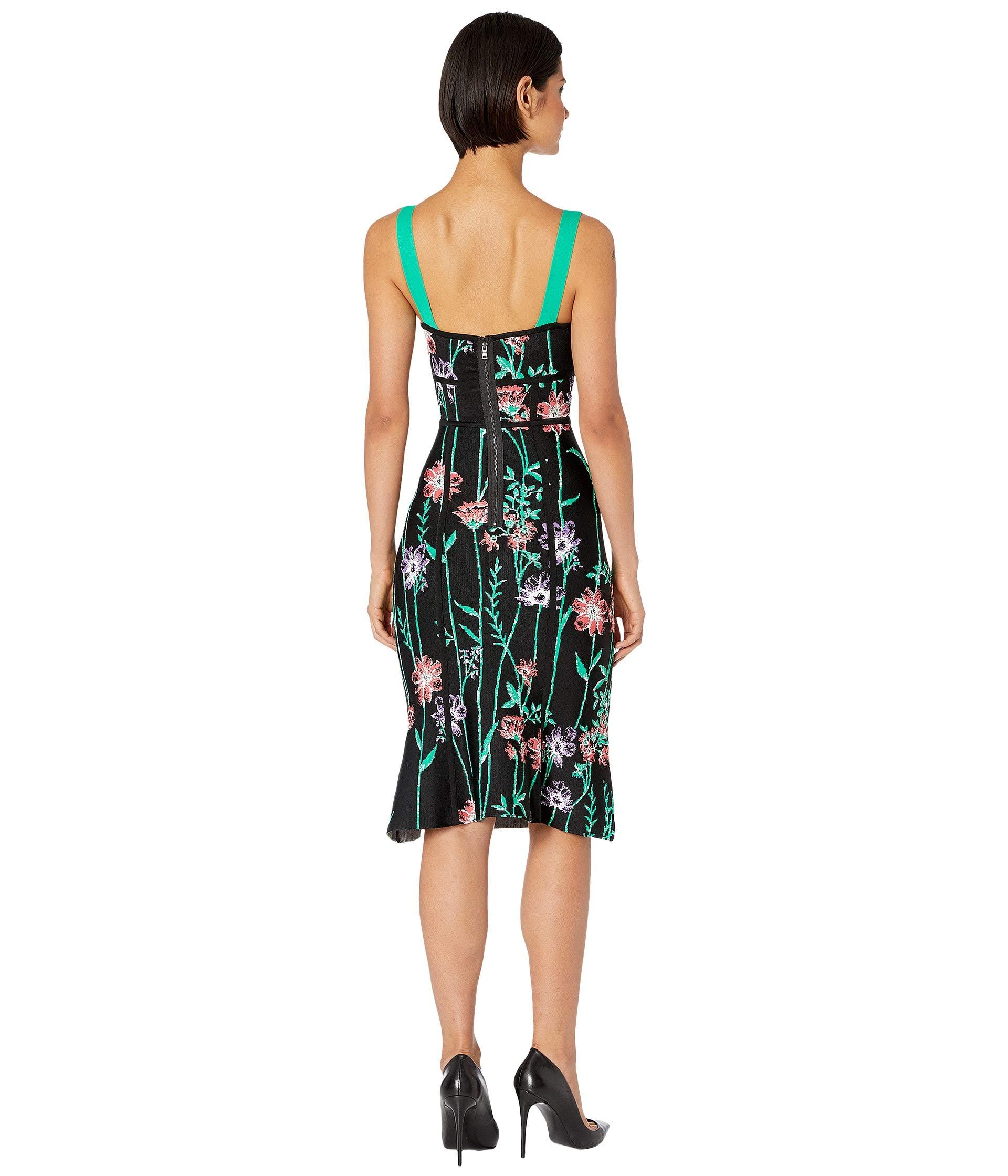 bcbg black floral dress