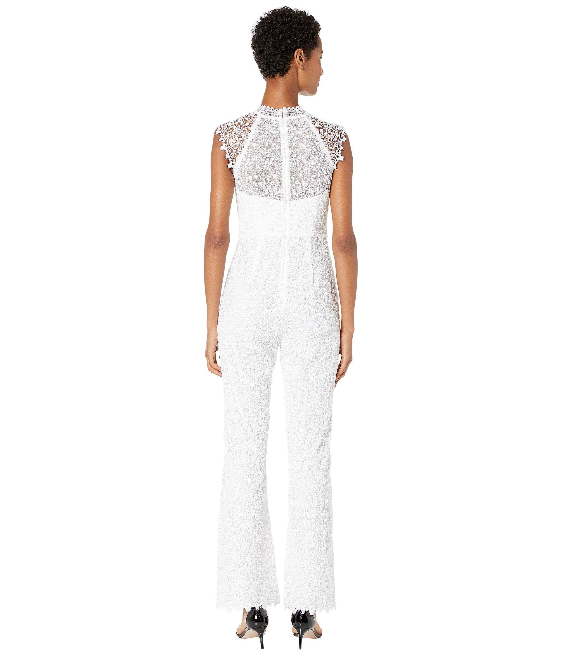 ML Monique Lhuillier Lace Jumpsuit in White Lyst