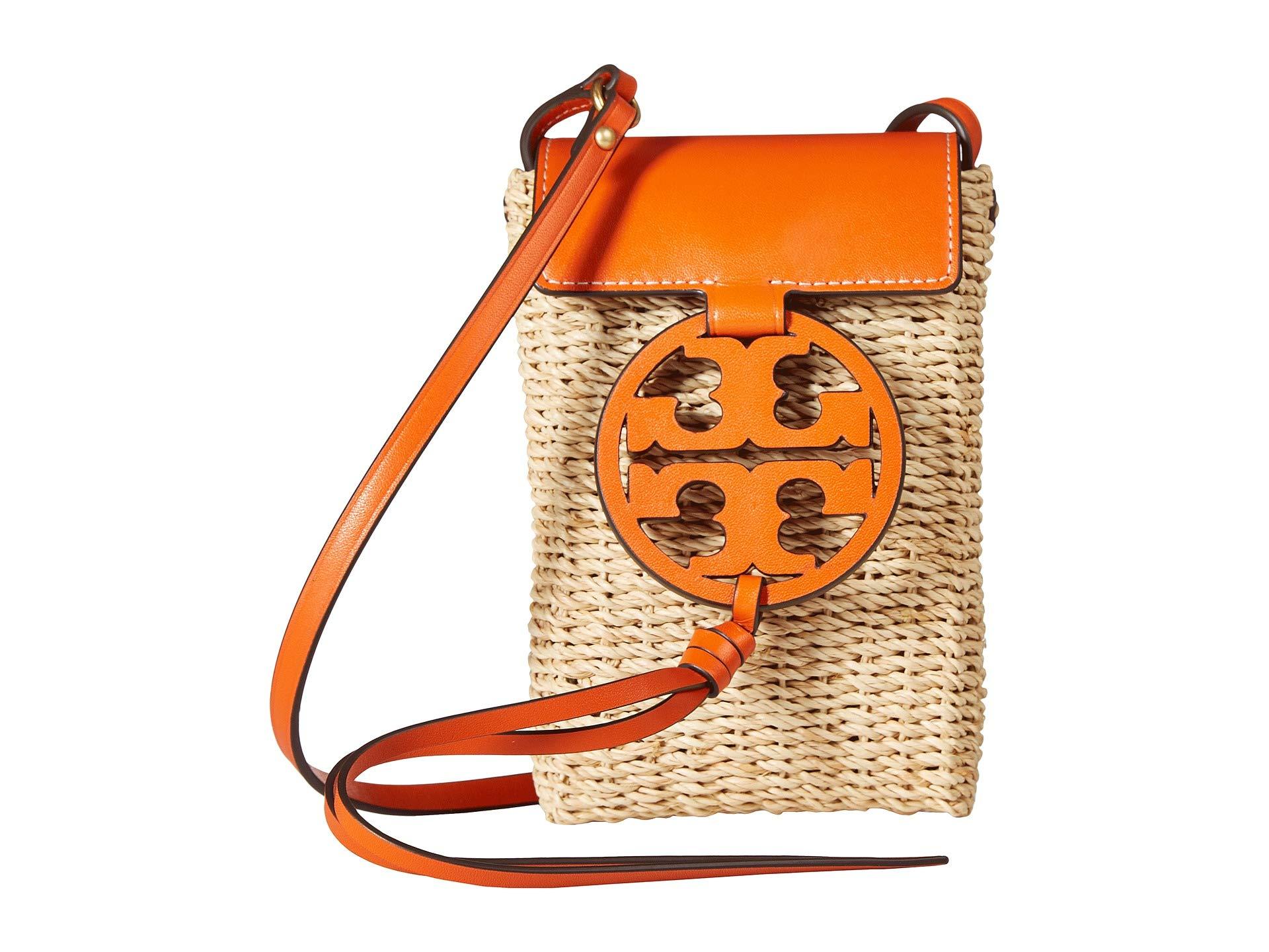 Tory Burch Orange - Leather - Phone Case Bag Tory Burch