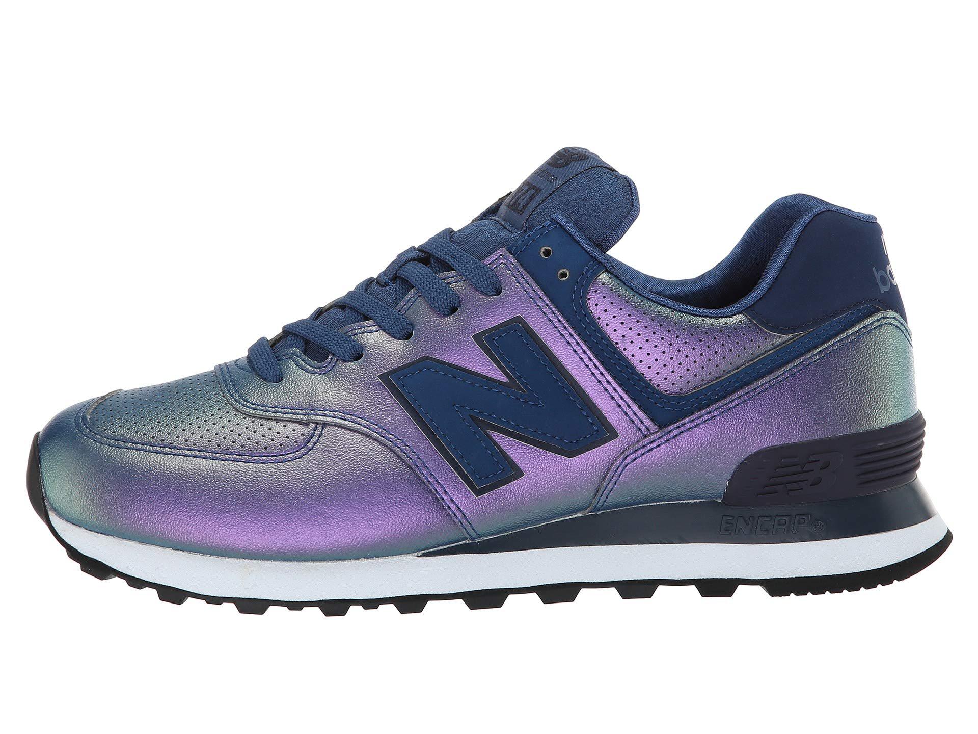 New Balance Leather Wl574v2 in Blue - Lyst