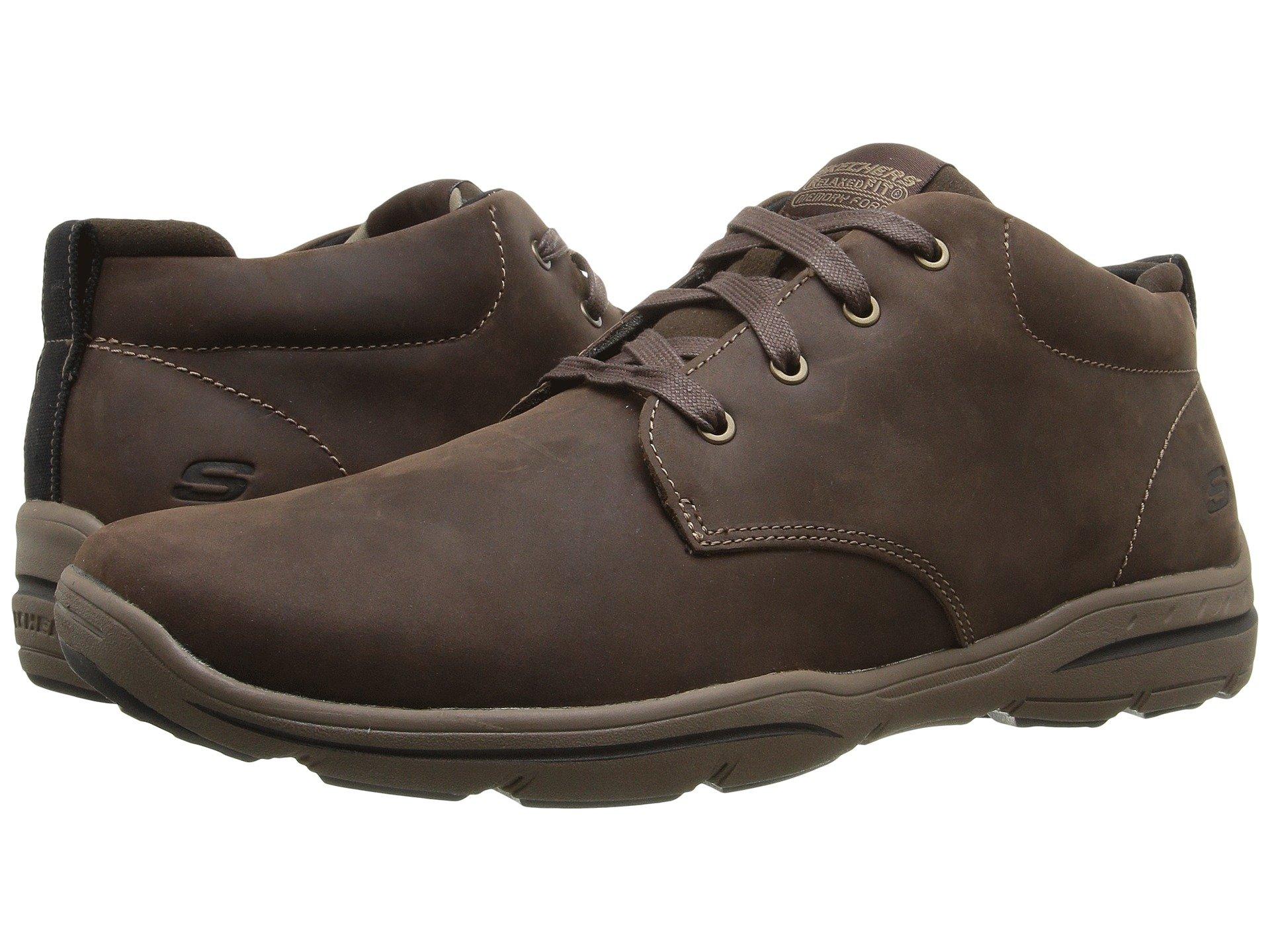 skechers relaxed fit harper melden men's ankle boots