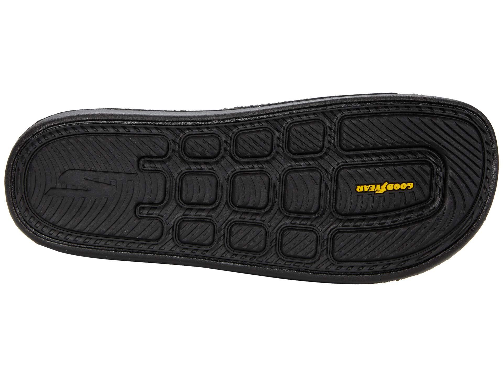 Skechers Leather Go Hyper Slide in Black for Men - Lyst