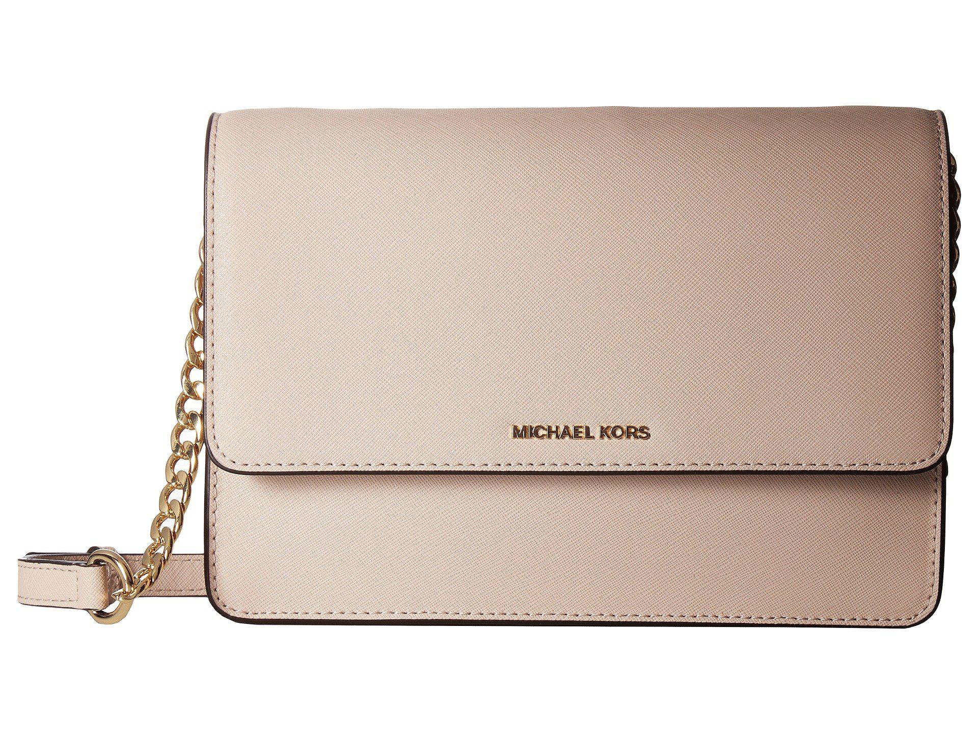 MICHAEL Kors Leather Crossbody (soft Pink) Cross Body Handbags - Lyst