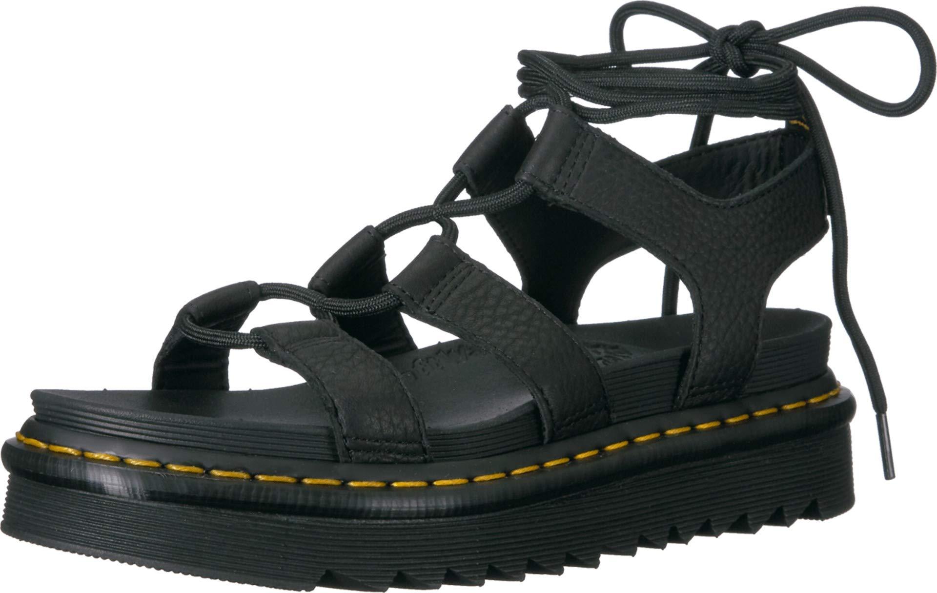 Dr. Martens Leather Nartilla Gladiator Sandals in Black - Lyst