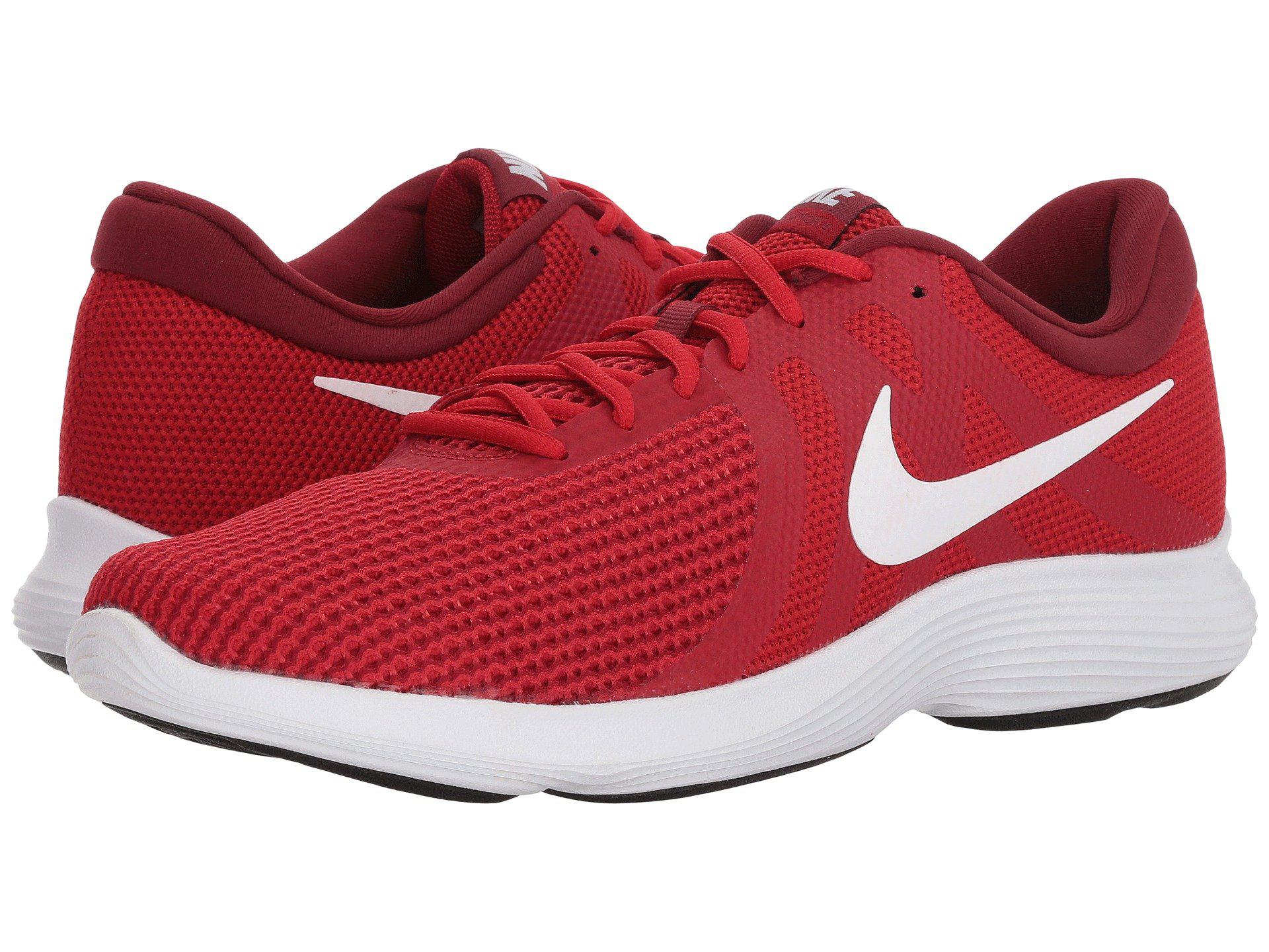 Nike Revolution 4 (gym Red/white/team Red/black) Running Shoes for Men ...