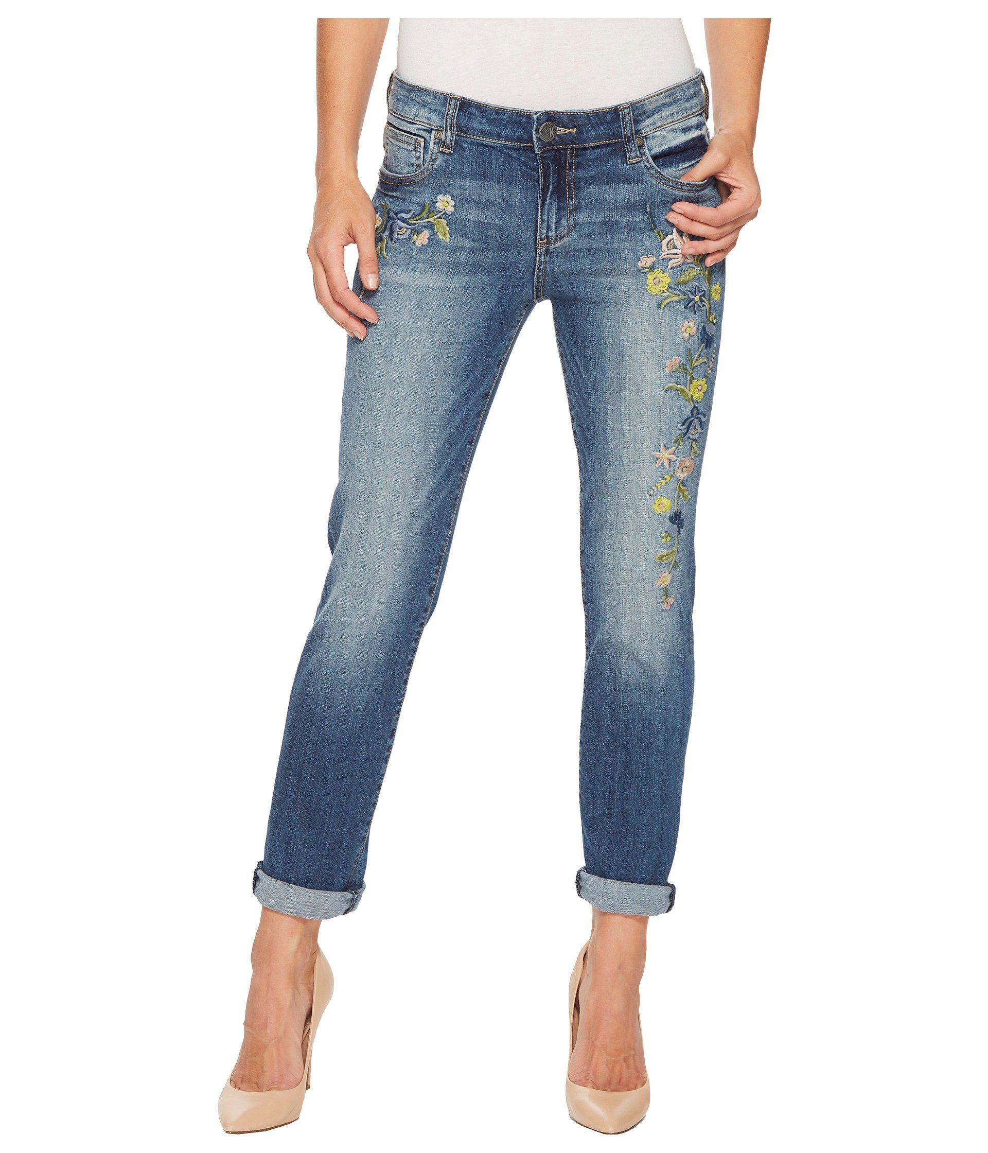 kut from the kloth embroidered jeans