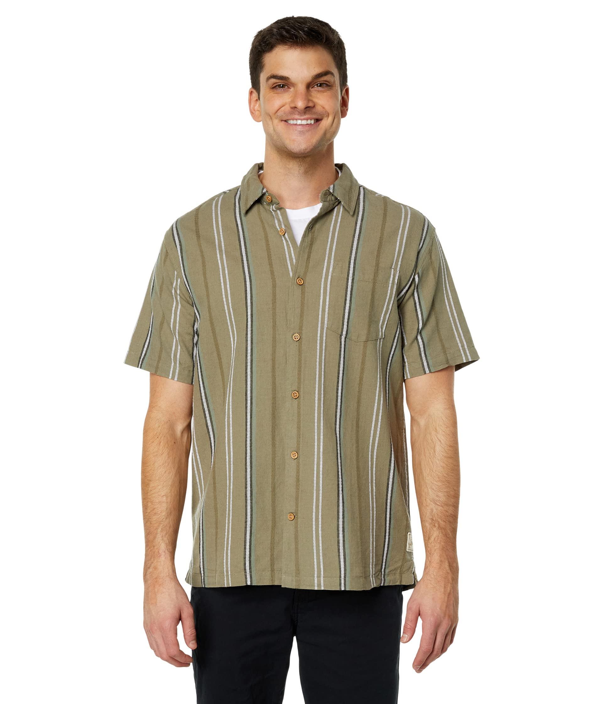 Hurley Rincon Linen Short Sleeve Button-up in Green for Men | Lyst