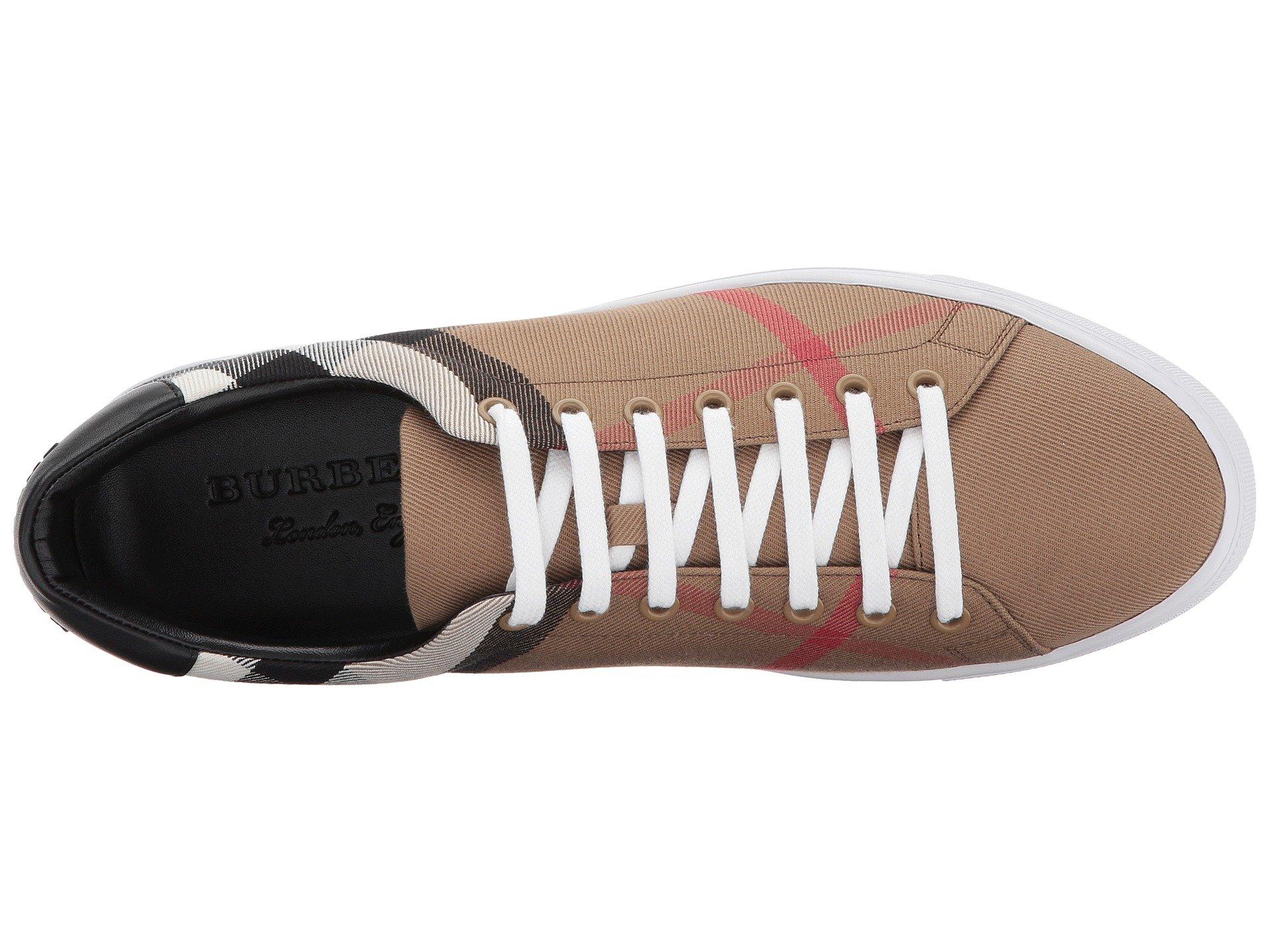 Burberry Albert House Check Canvas & Leather Sneaker for Men - Lyst
