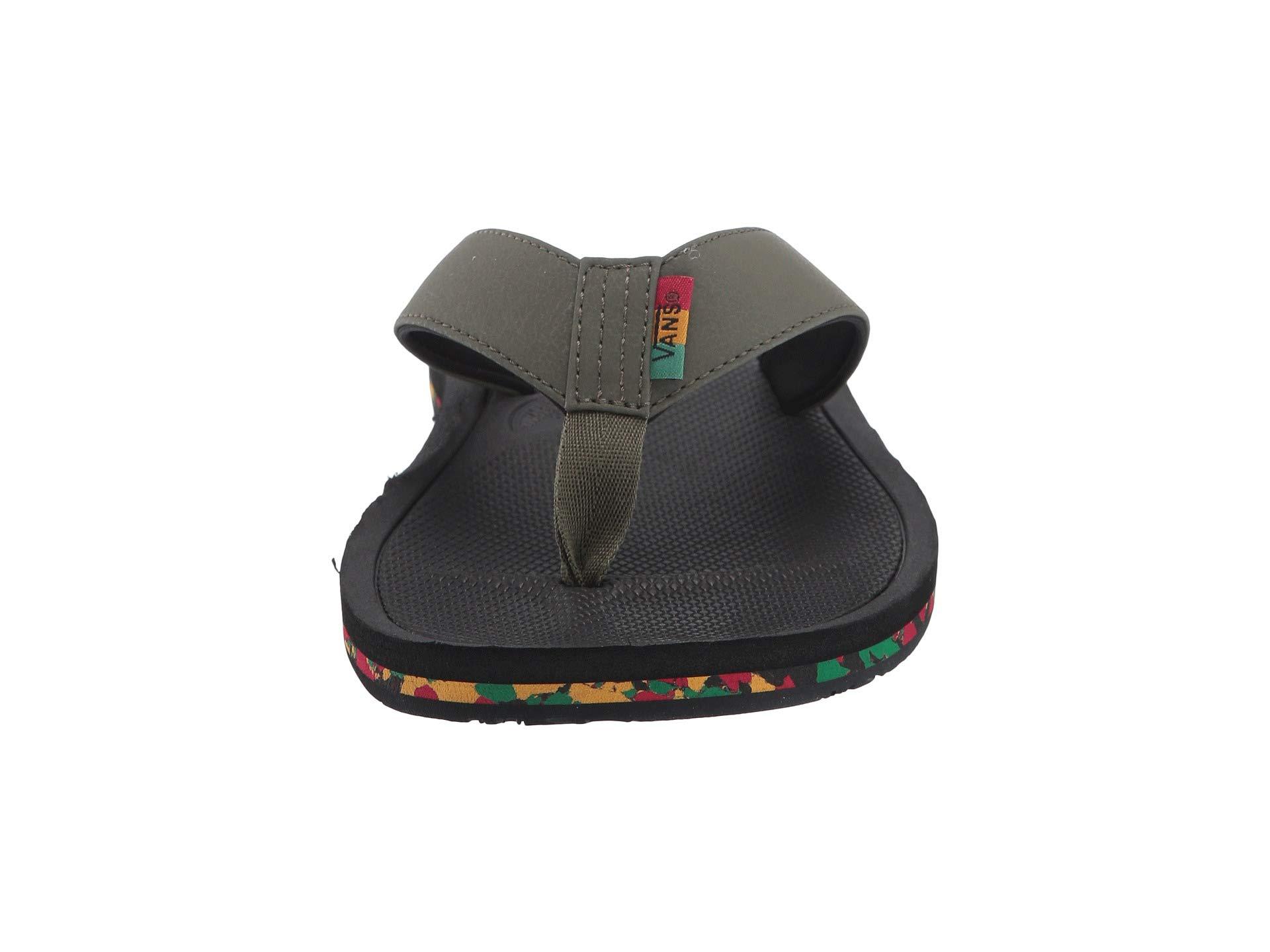 vans rasta flip flops