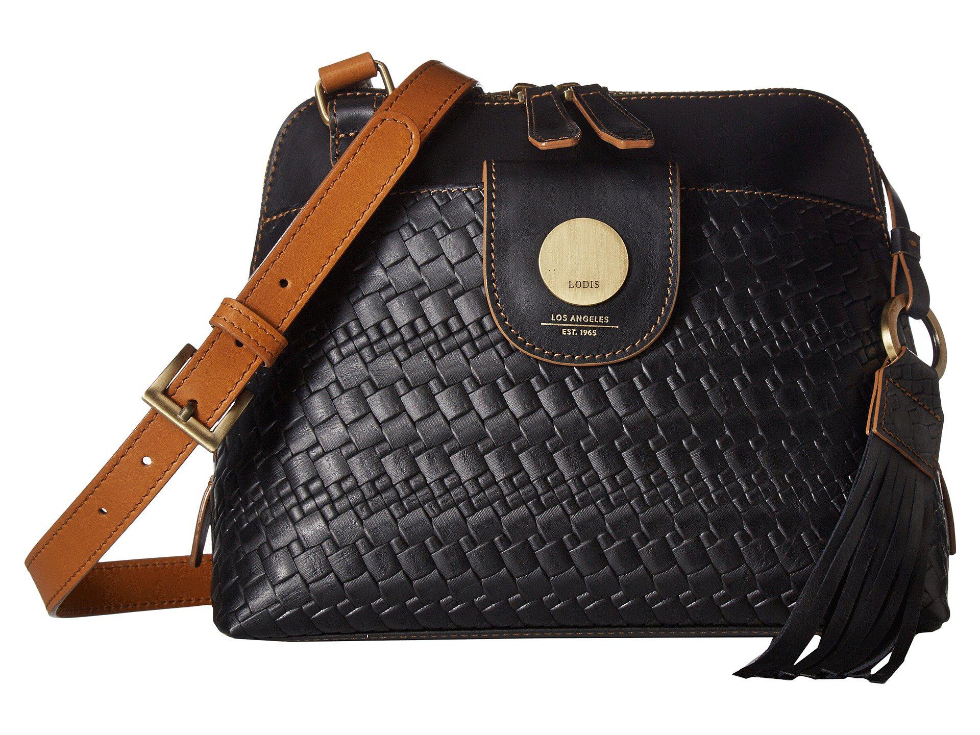 Lodis Rodeo Woven Rfid Izabella Crossbody (black) Cross Body Handbags | Lyst