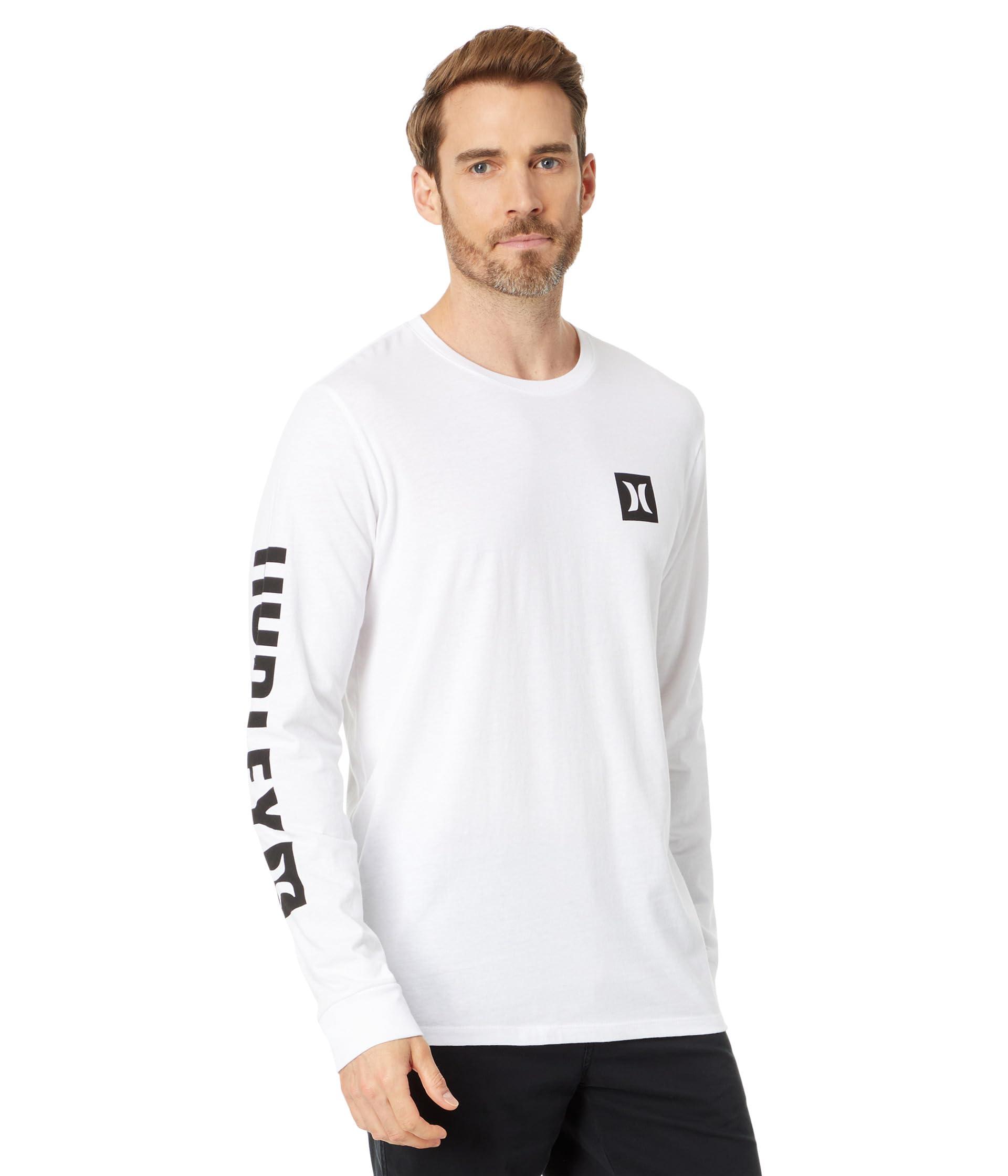 Hurley The Box Long Sleeve Tee in White for Men | Lyst