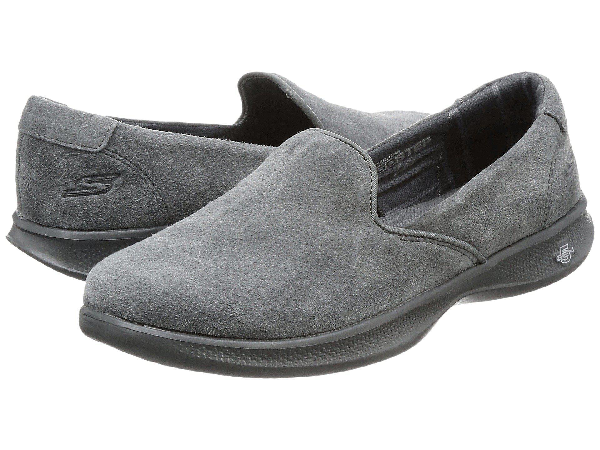 Skechers Suede Go Step Lite - Indulge in Charcoal (Gray) | Lyst