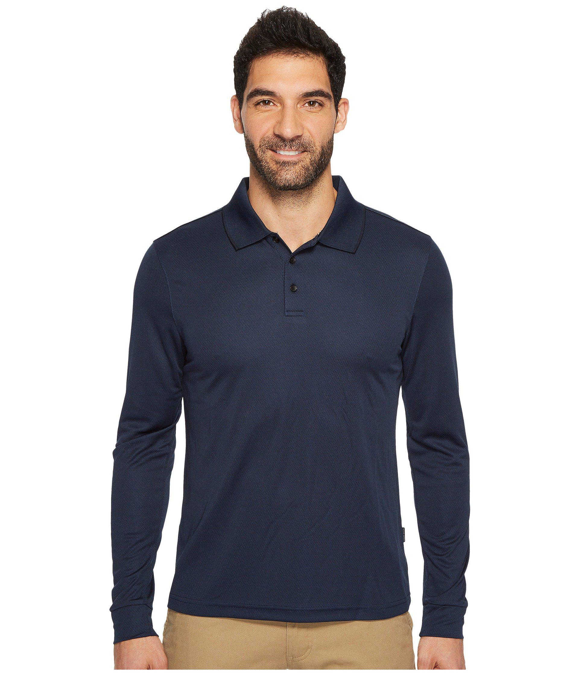 perry ellis long sleeve polo