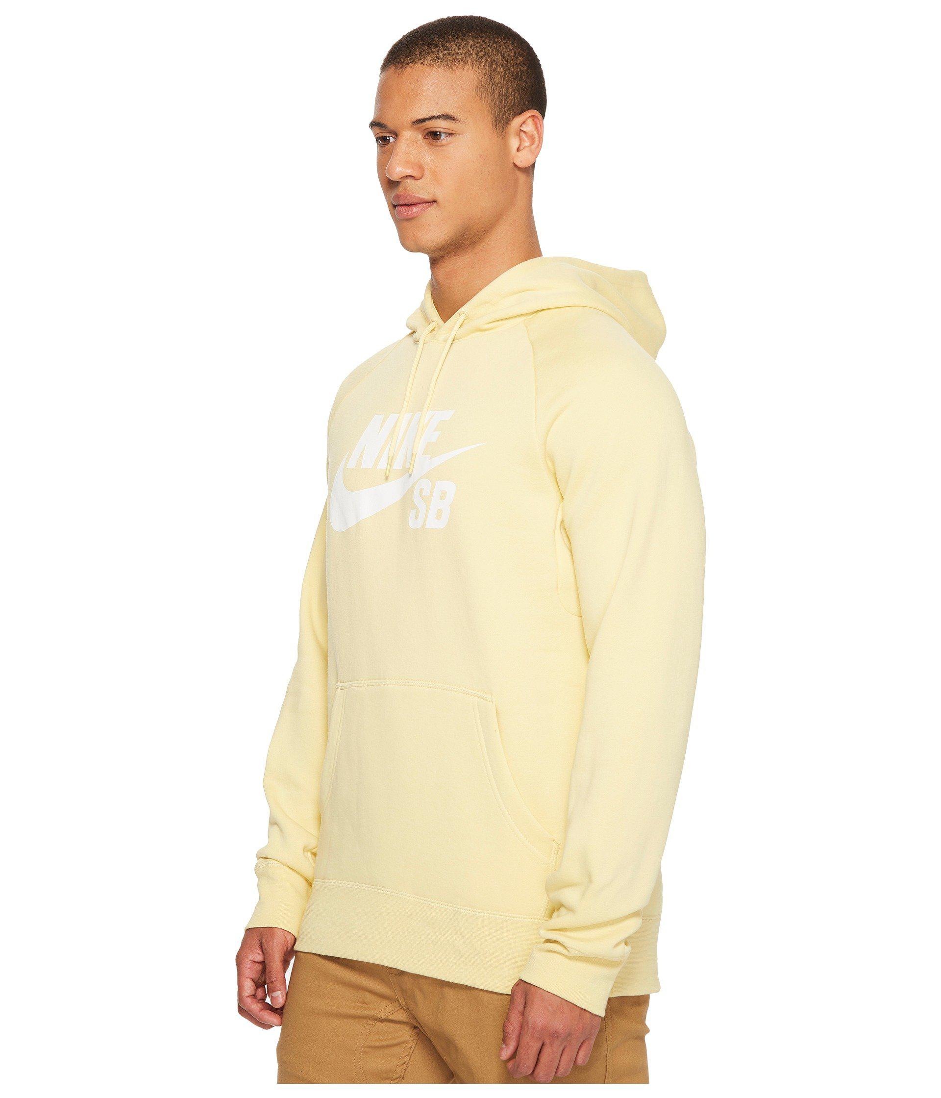 Nike Sb Icon Hoodie in Yellow for Men | Lyst