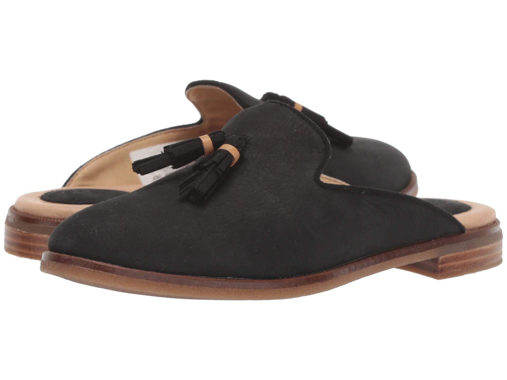 Sperry Top-Sider Rubber Seaport Levy Tassel Leather Mules in Black Nubuck Leather (Black) - Lyst