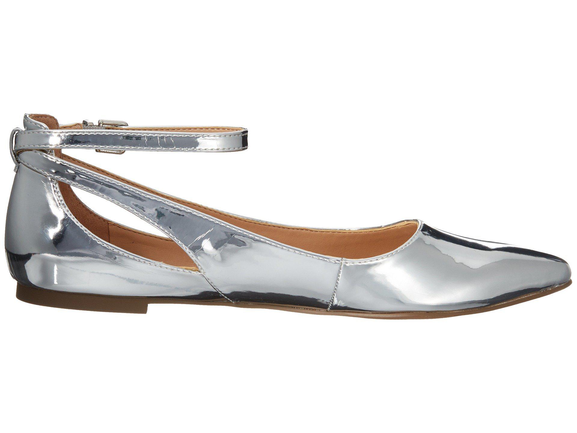 flat silver shoes uk