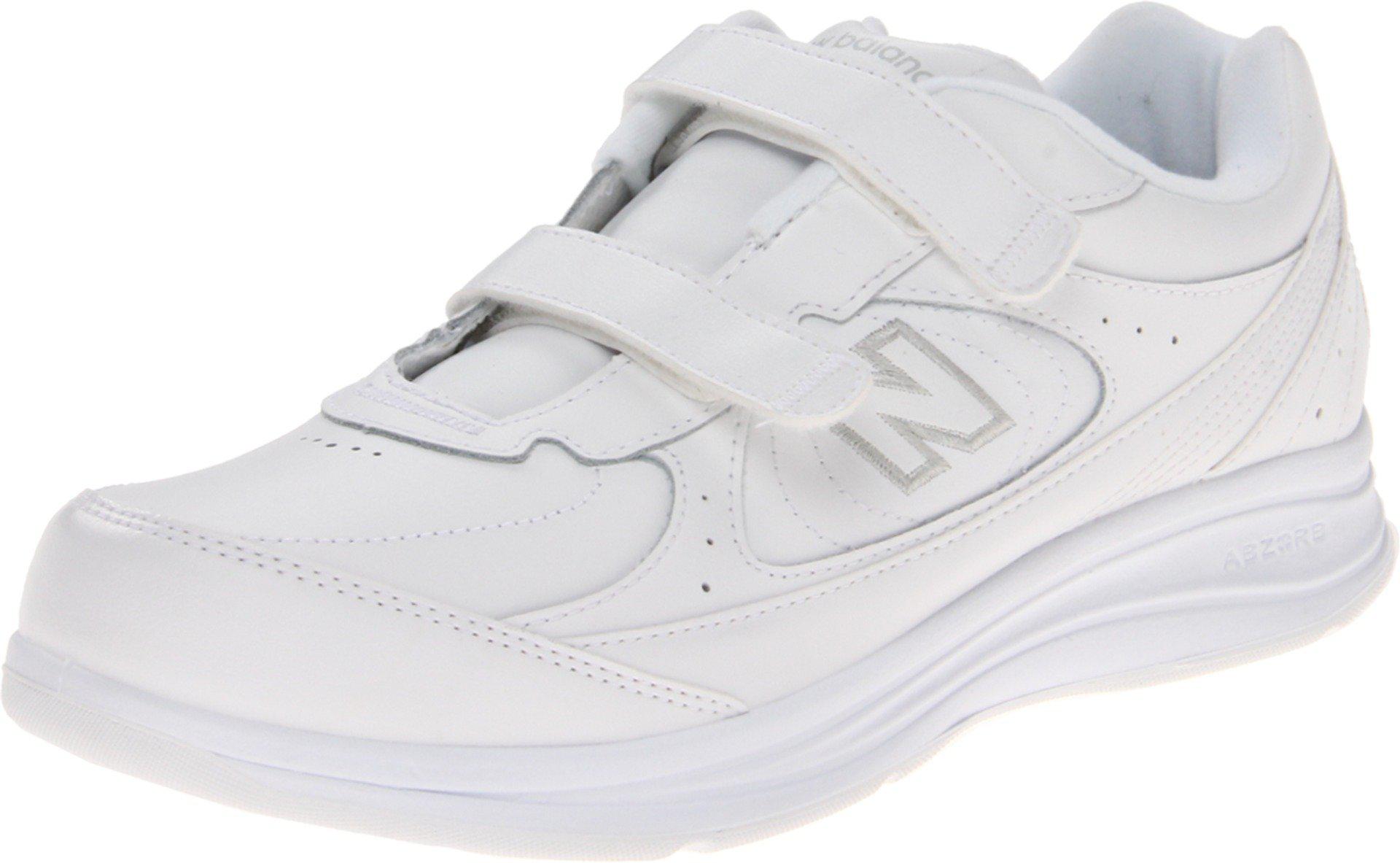 new balance hook and loop mens leather trainers
