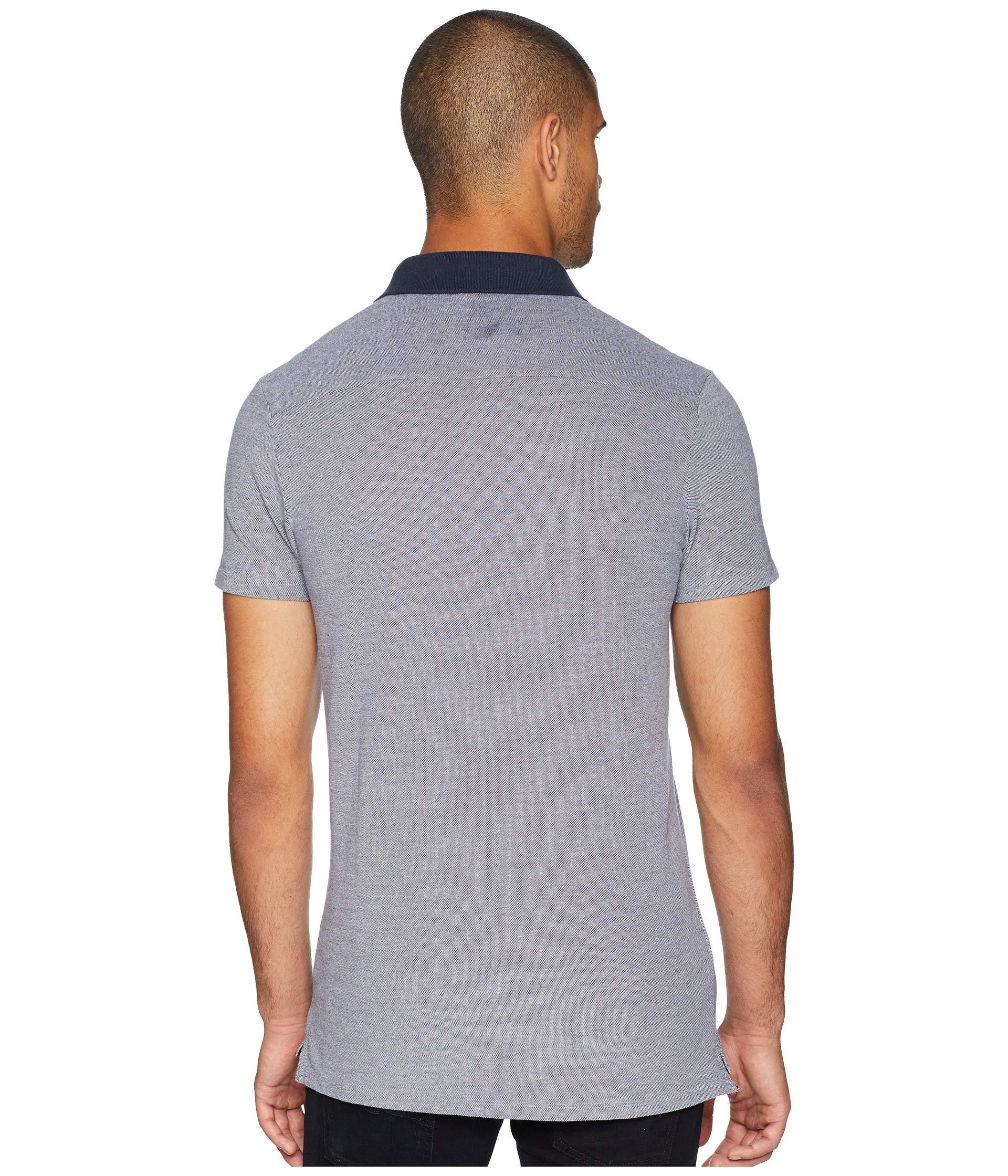 Scotch & Soda Cotton Polo In Two-tone Pique Quality W/ Contrast Chest ...