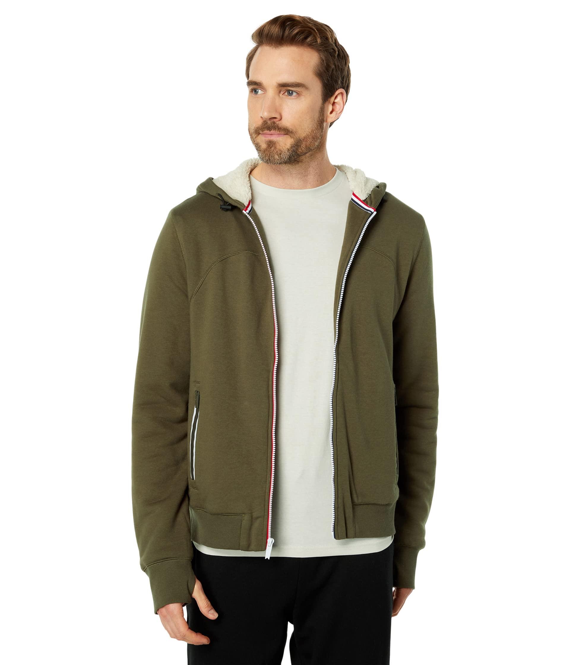 Fourlaps Rush Sherpa Lined Full Zip Hoodie in Green for Men | Lyst