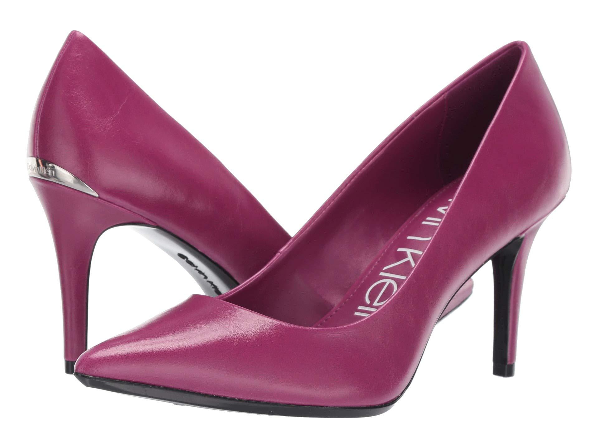 Calvin Klein Gayle Pump magenta Varnished Crackle High Heels in