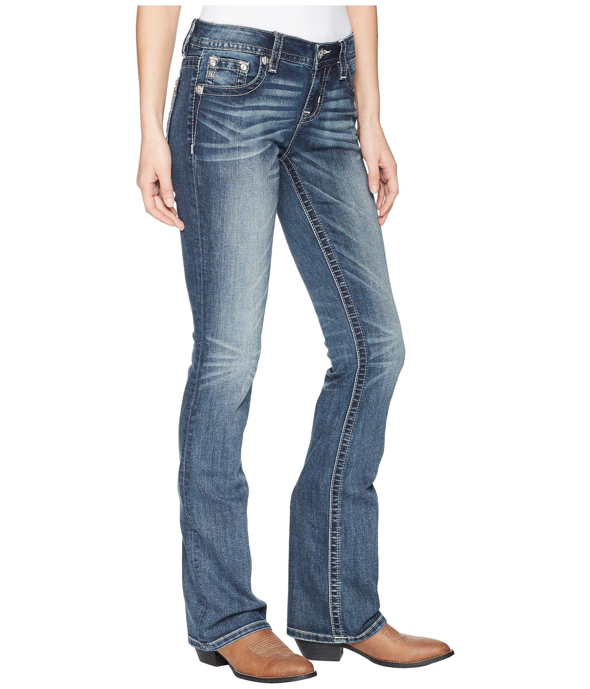 Horseshoe Bootcut Jeans In Dark Blue 