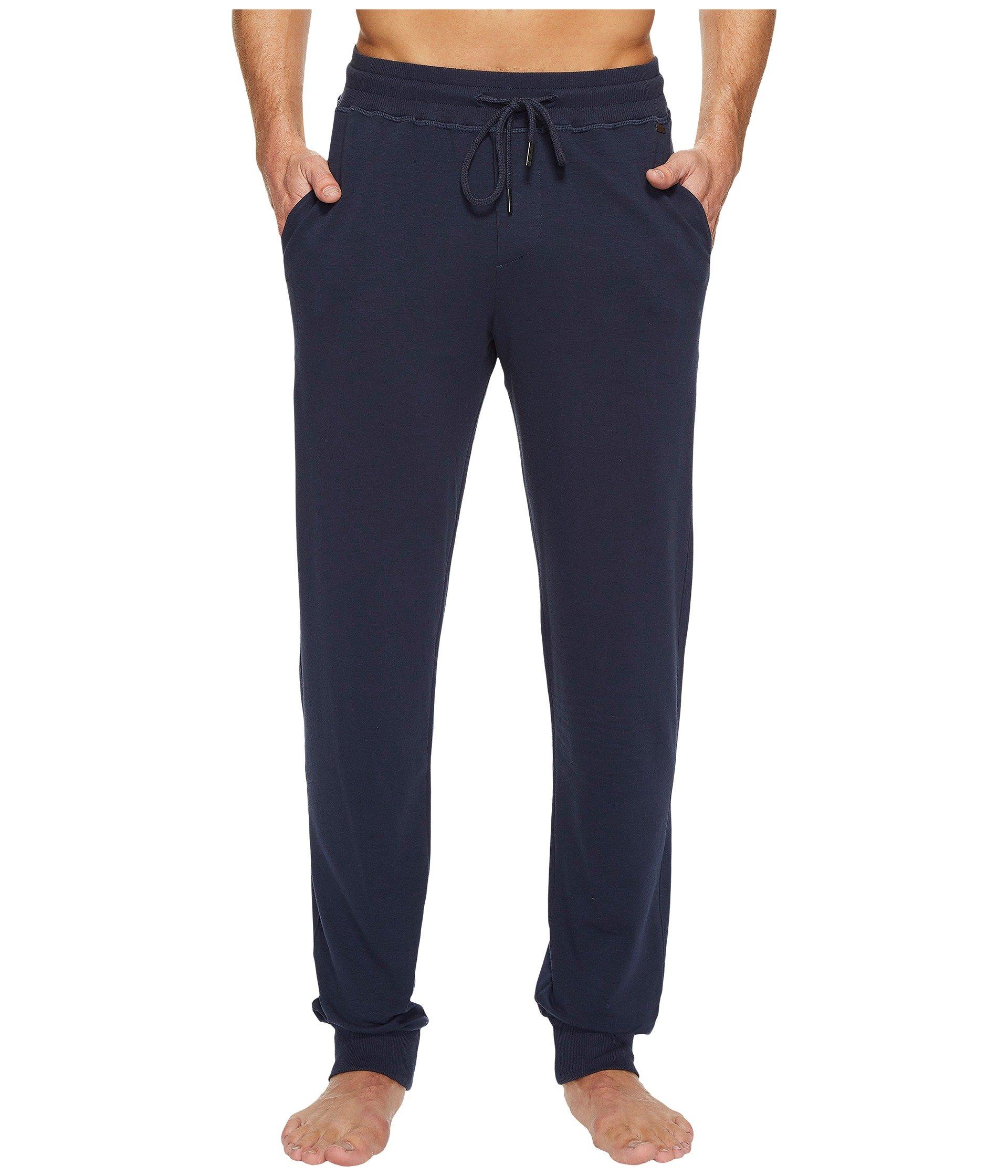 Hanro Cotton Living Lounge Pants in Black for Men - Lyst