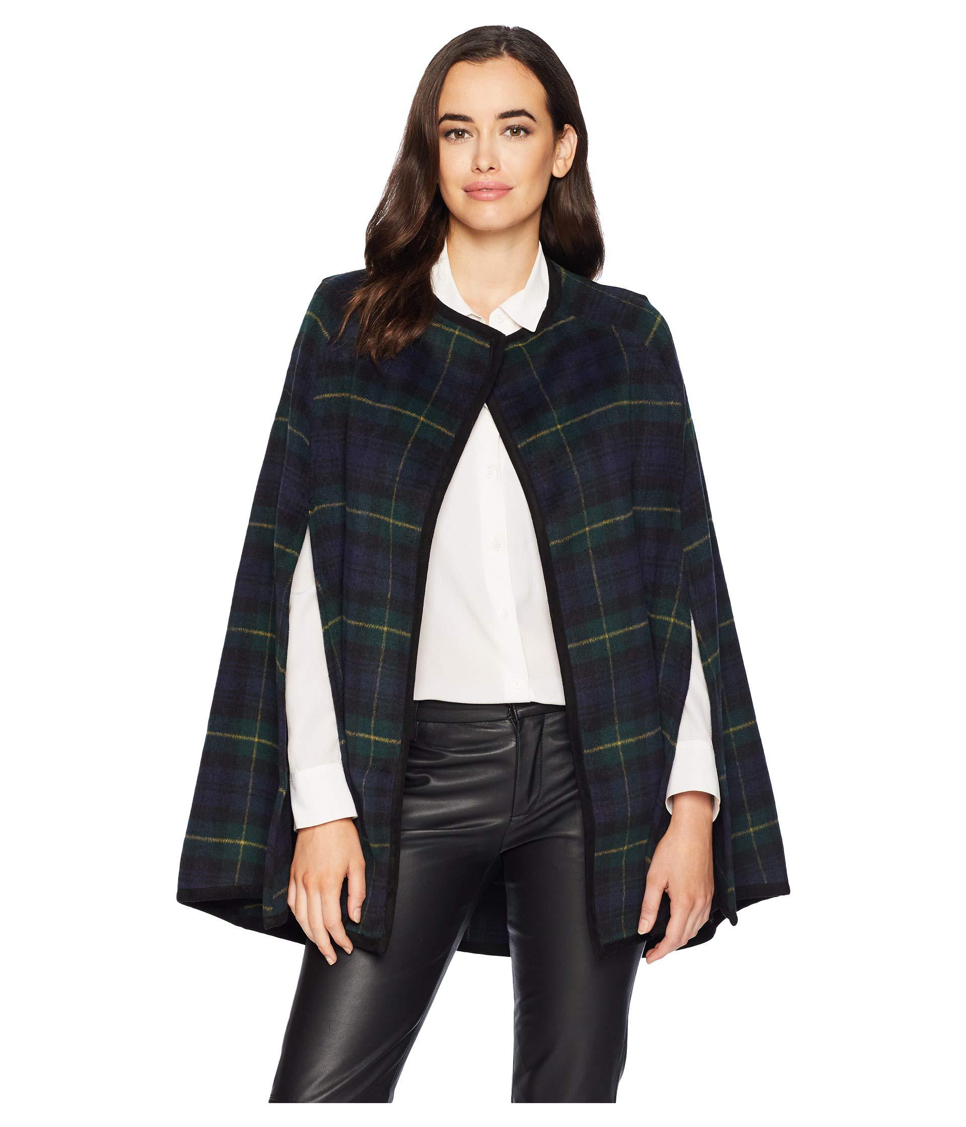 Lauren by Ralph Lauren Tartan Plaid Cape (blackwatch) Women's Clothing |  Lyst