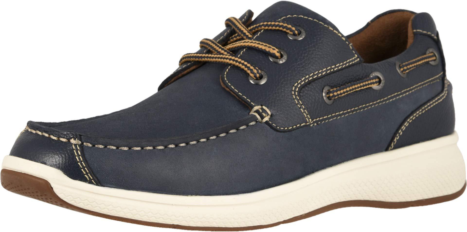 Florsheim Leather Great Lakes Moc Toe Oxford in Navy (Blue) for Men - Lyst