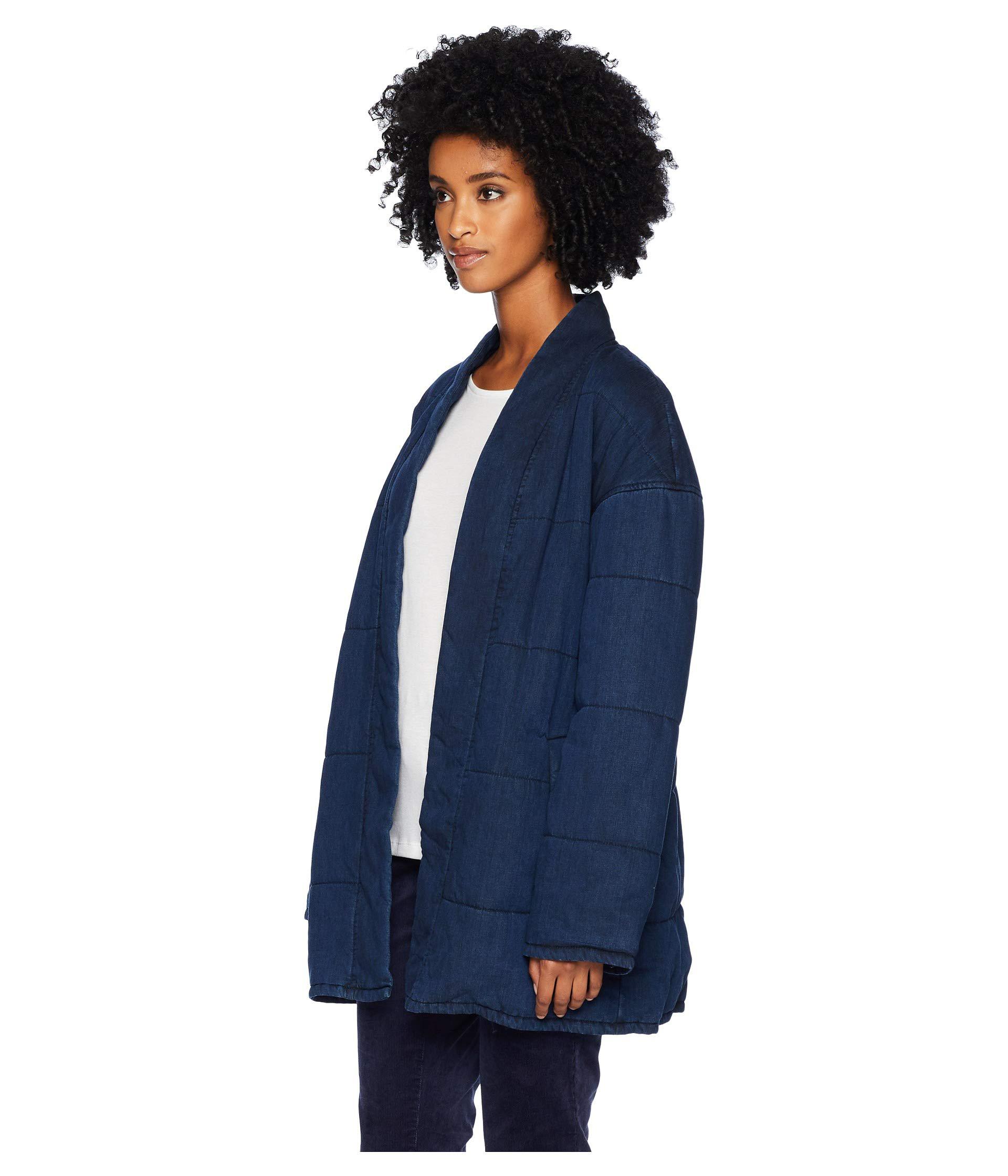 eileen fisher quilted denim jacket