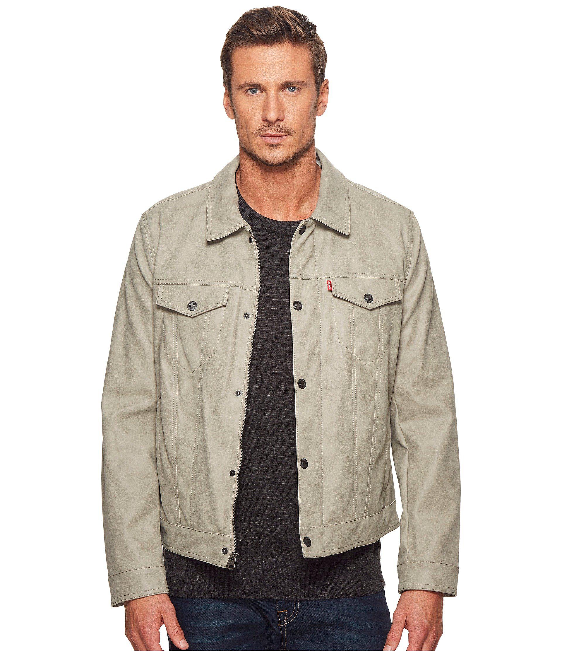levi's faux suede trucker jacket