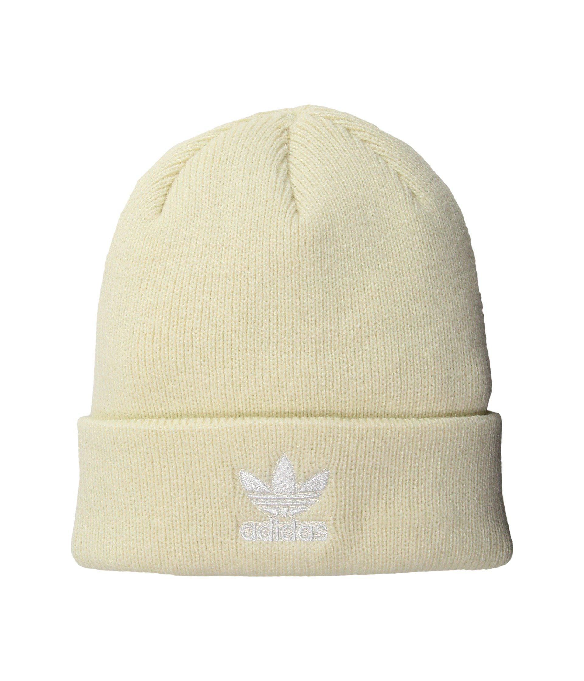 adidas Originals Synthetic Originals Trefoil Ii Knit Beanie (off White)  Beanies - Lyst