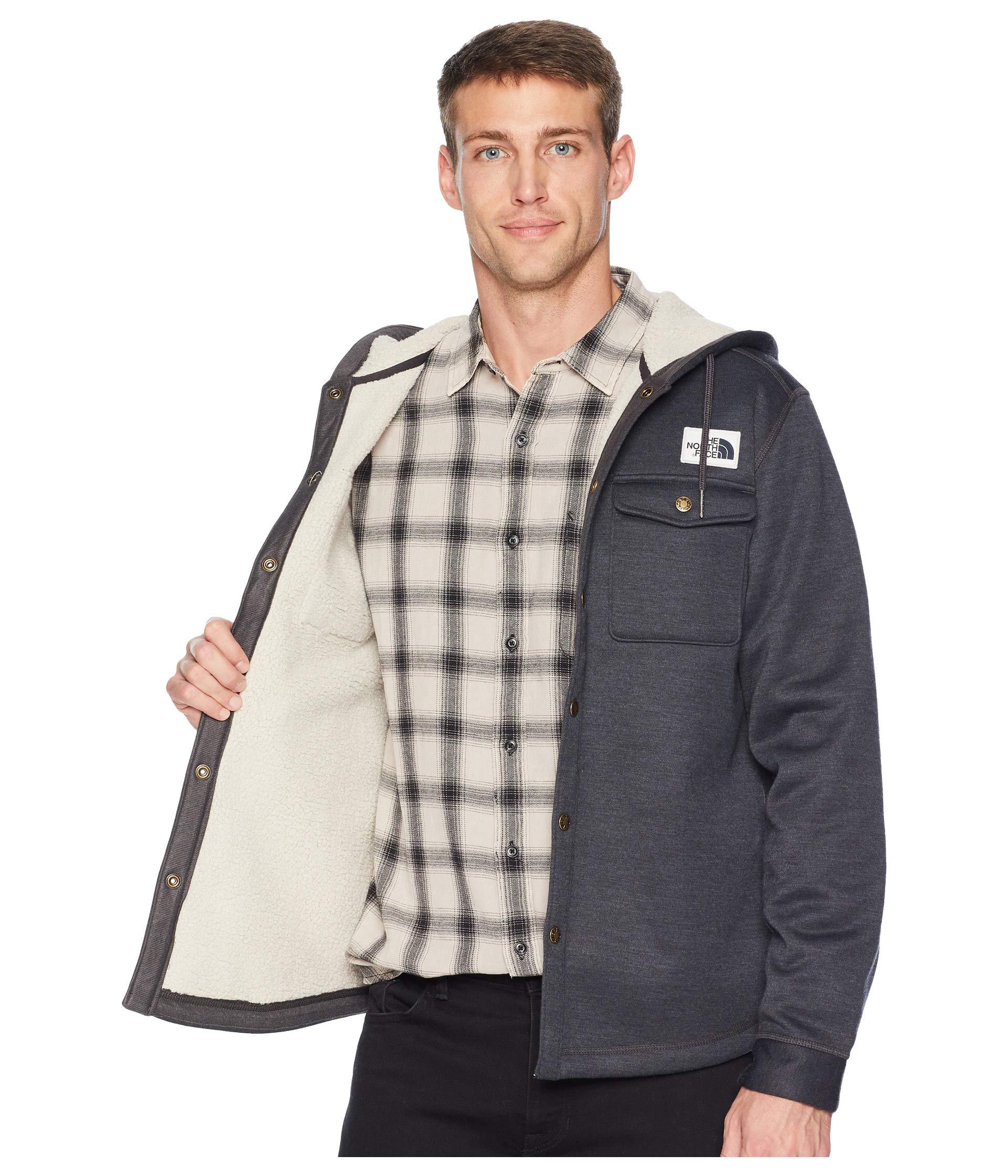 north face button up hoodie