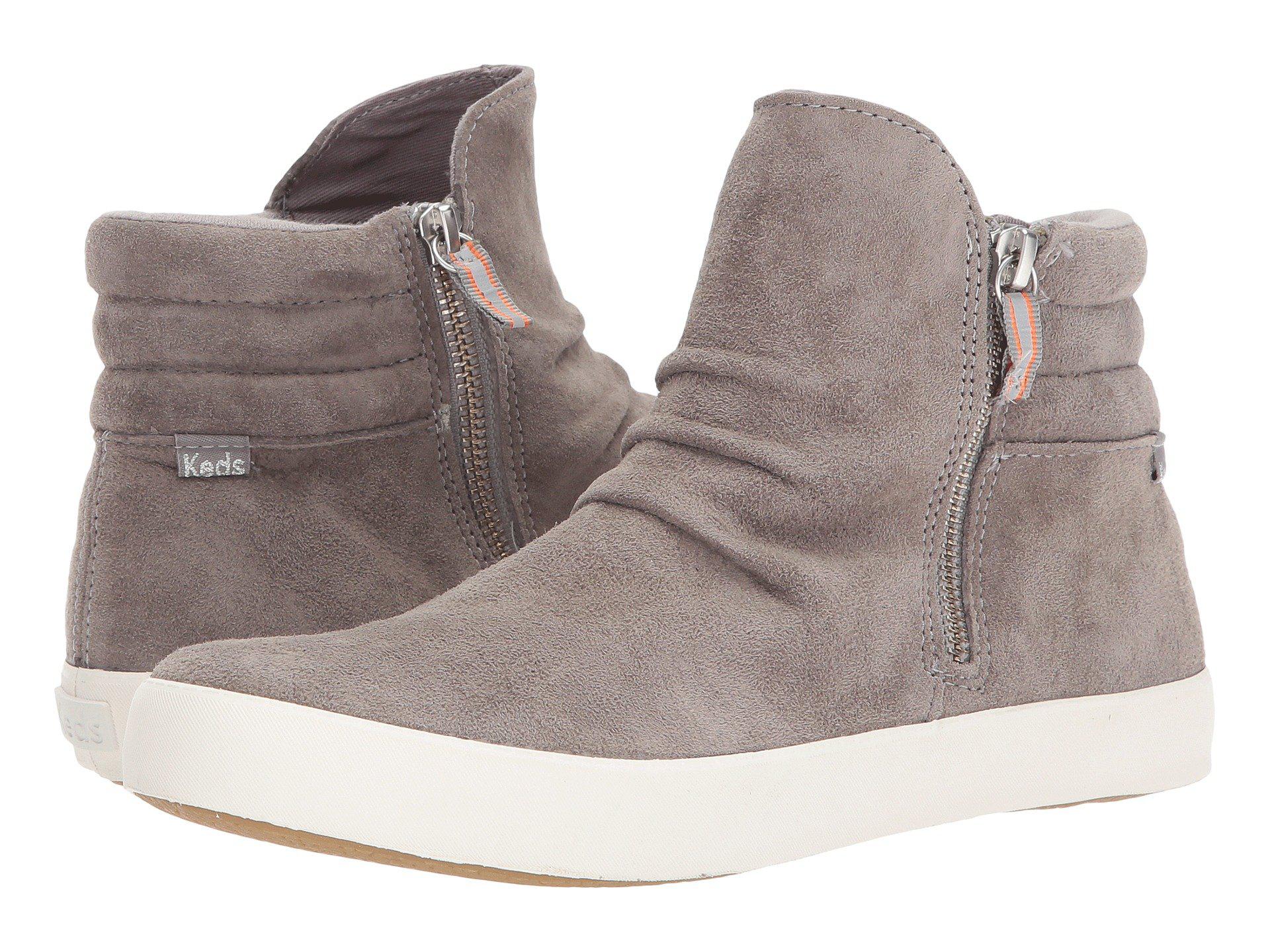 women's midtown zip suede