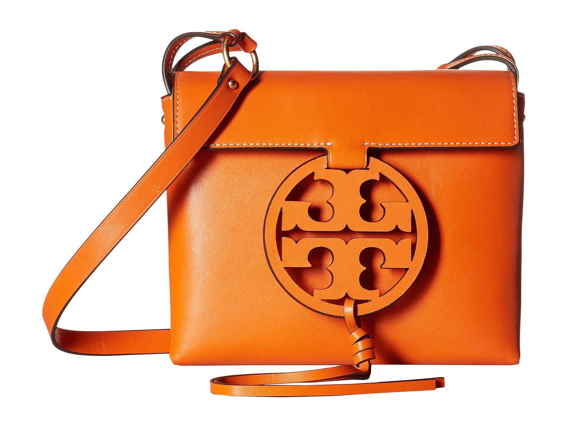 Tory Burch Leather Miller Crossbody in Orange Lyst