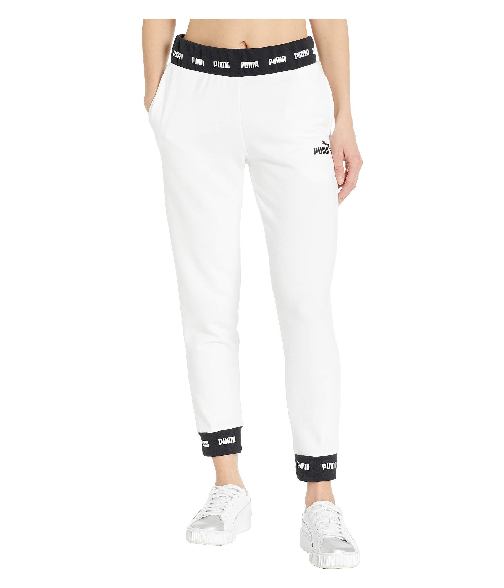 puma sweatpants white