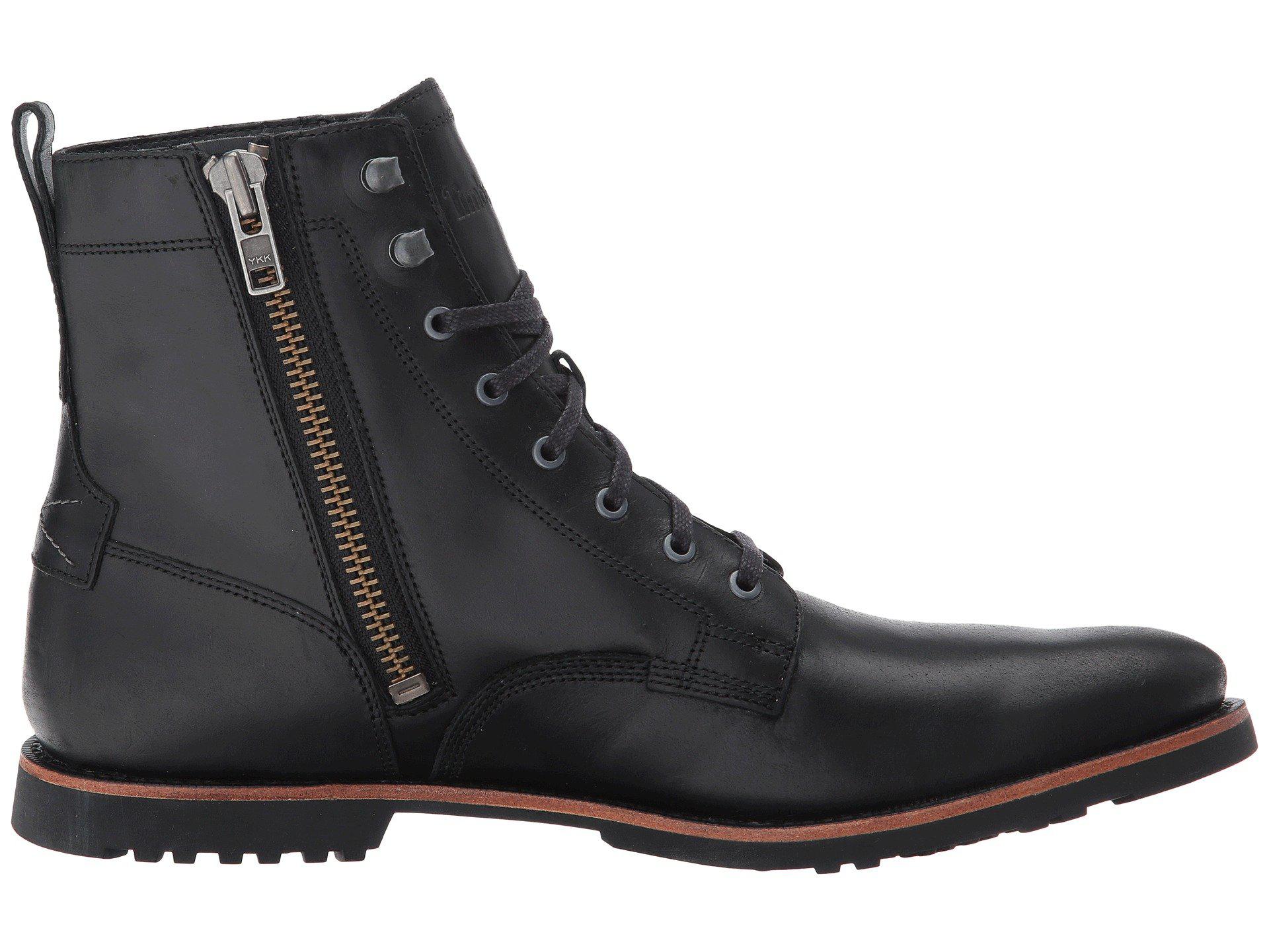 Timberland Kendrick Side Zip Boot (black Full Grain) Men's Boots in